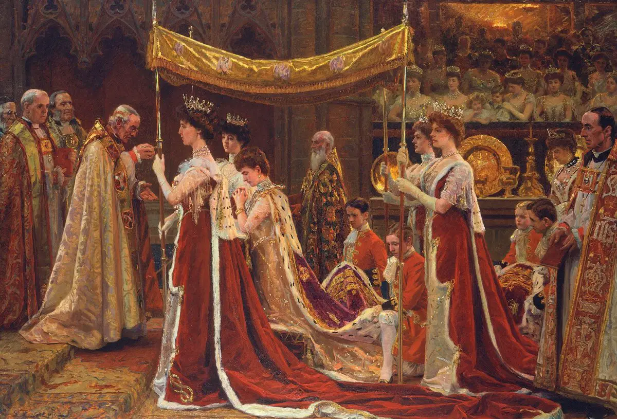 L'unzione della Regina Alexandra di Laurits Tuxen