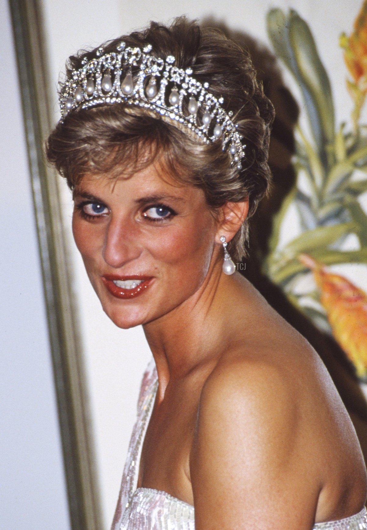 Principessa Diana durante una cena offerta dal Presidente brasiliano Fernando Collor de Mello e dalla moglie Rosane Collor a Brasilia, 1991