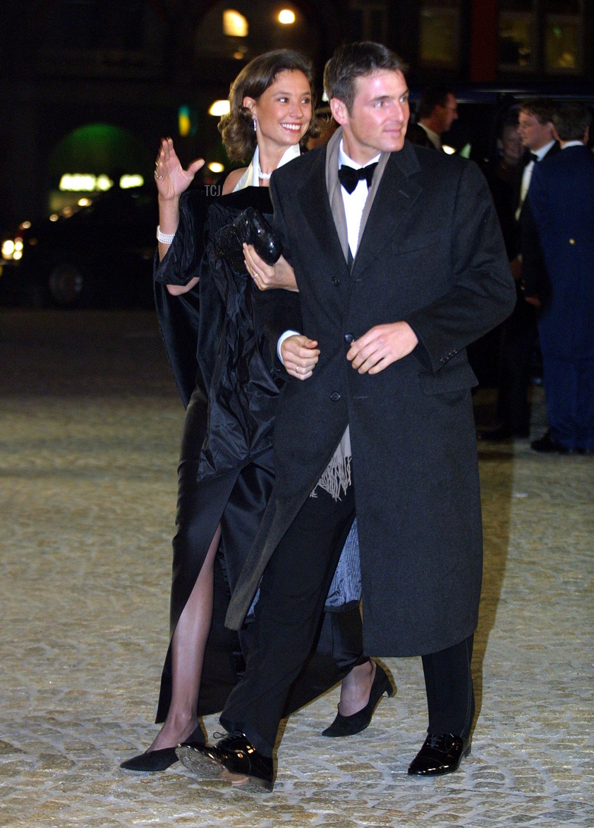 Il Principe Maurits e la Principessa Marilene arrivano al Palazzo Reale il 31 gennaio 2002 ad Amsterdam, Paesi Bassi, per una cena organizzata dal Principe ereditario Willem Alexander e dall'argentina Maxima Zorreguieta