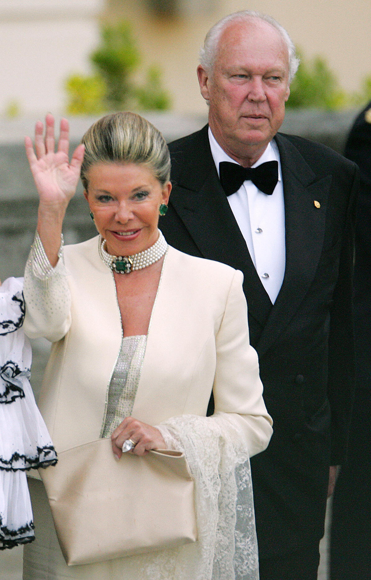 Marina di Savoia partecipa a una cena ufficiale al Palazzo Reale di El Pardo la notte prima del matrimonio del Principe delle Asturie e Letizia Ortiz Rocasolano, 21 maggio 2004 (ODD ANDERSEN/AFP/Getty Images)