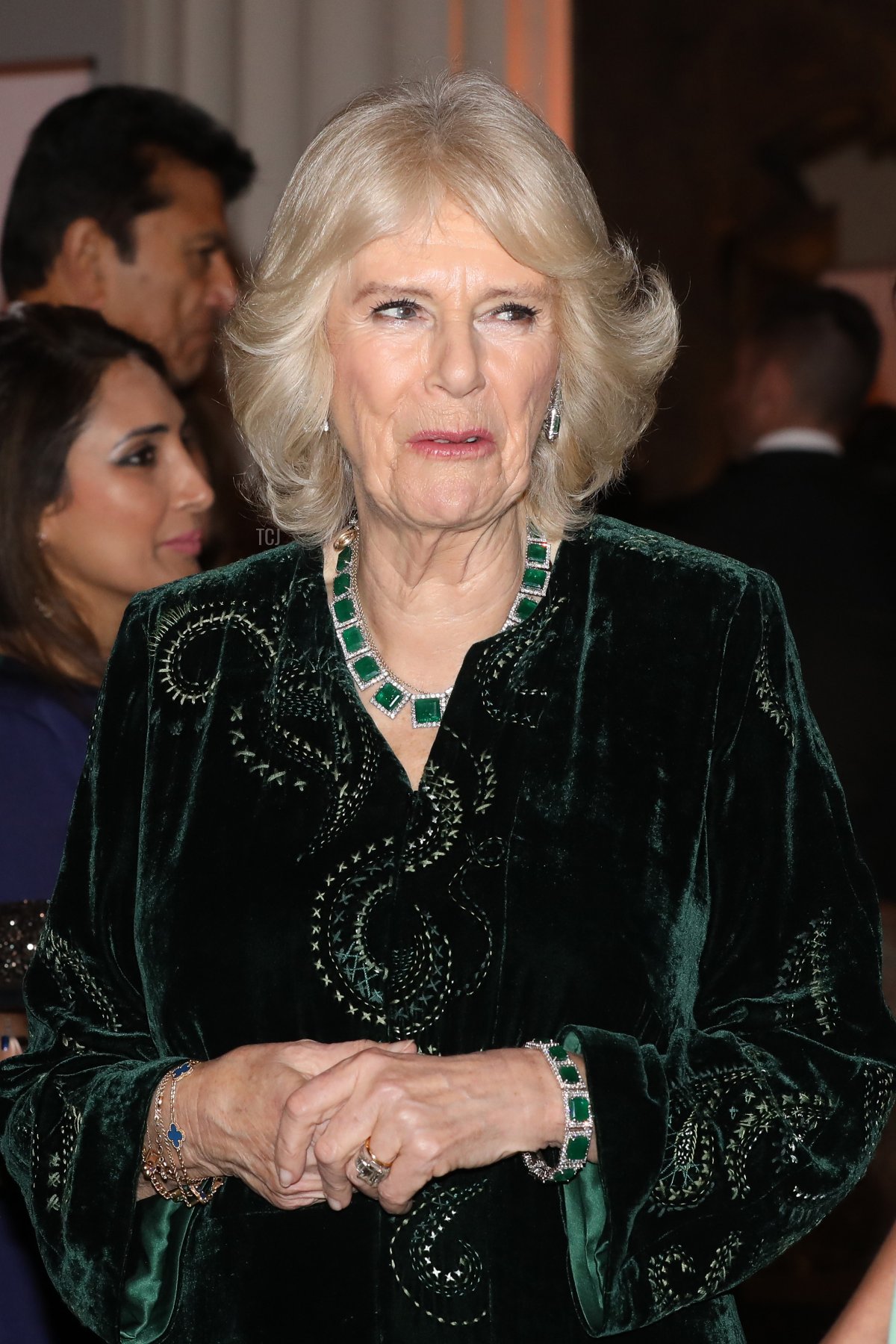 Camilla, Duchessa di Cornovaglia partecipa a una ricezione per celebrare il British Asian Trust al British Museum il 9 febbraio 2022 a Londra, Inghilterra