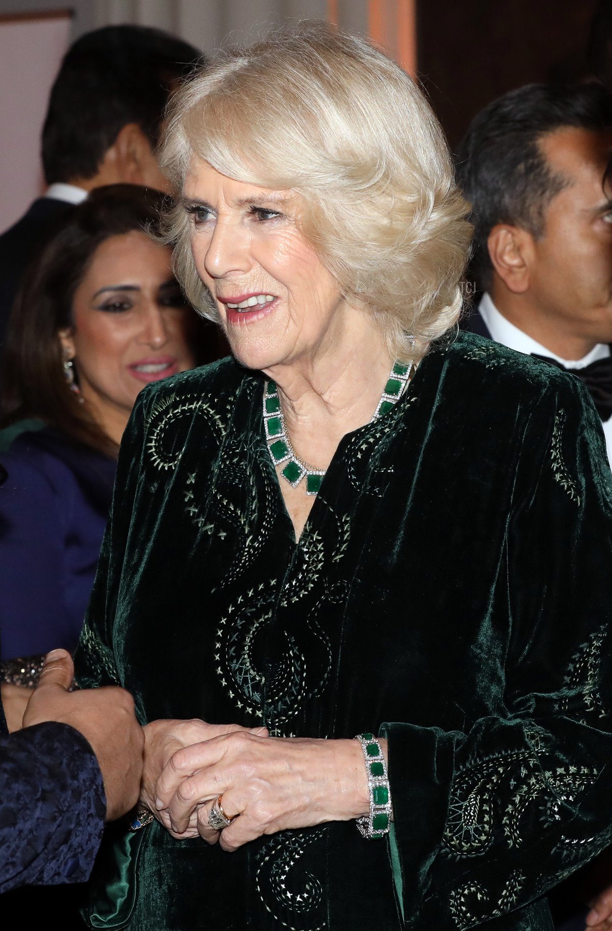 Camilla, Duchessa di Cornovaglia partecipa a una ricezione per celebrare il British Asian Trust al British Museum il 9 febbraio 2022 a Londra, Inghilterra