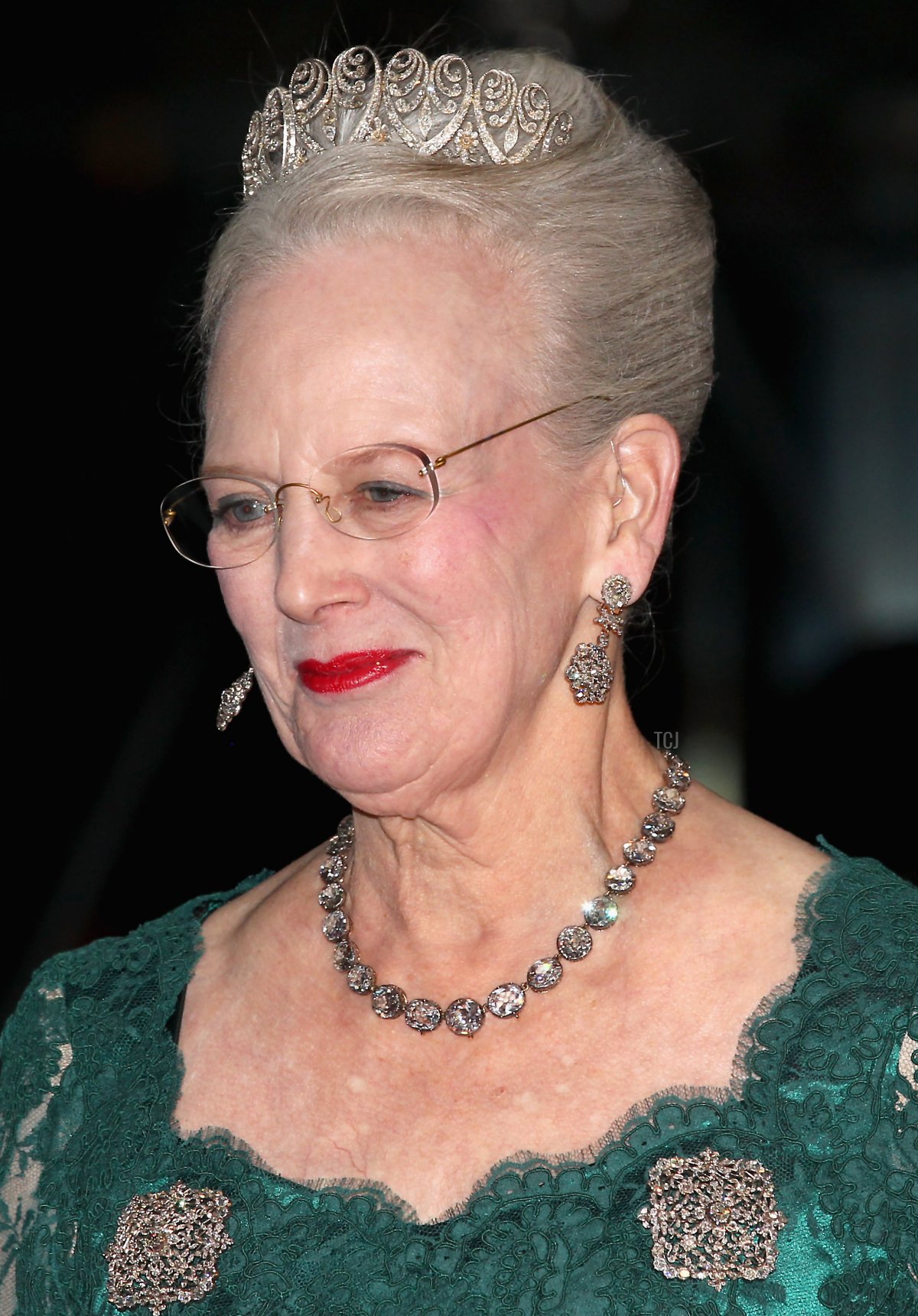 La Regina Margrethe II di Danimarca arriva per una Performance di Gala presso la DR Concert Hall per celebrare i 40 anni di regno al Municipio il 14 gennaio 2012 a Copenaghen, Danimarca