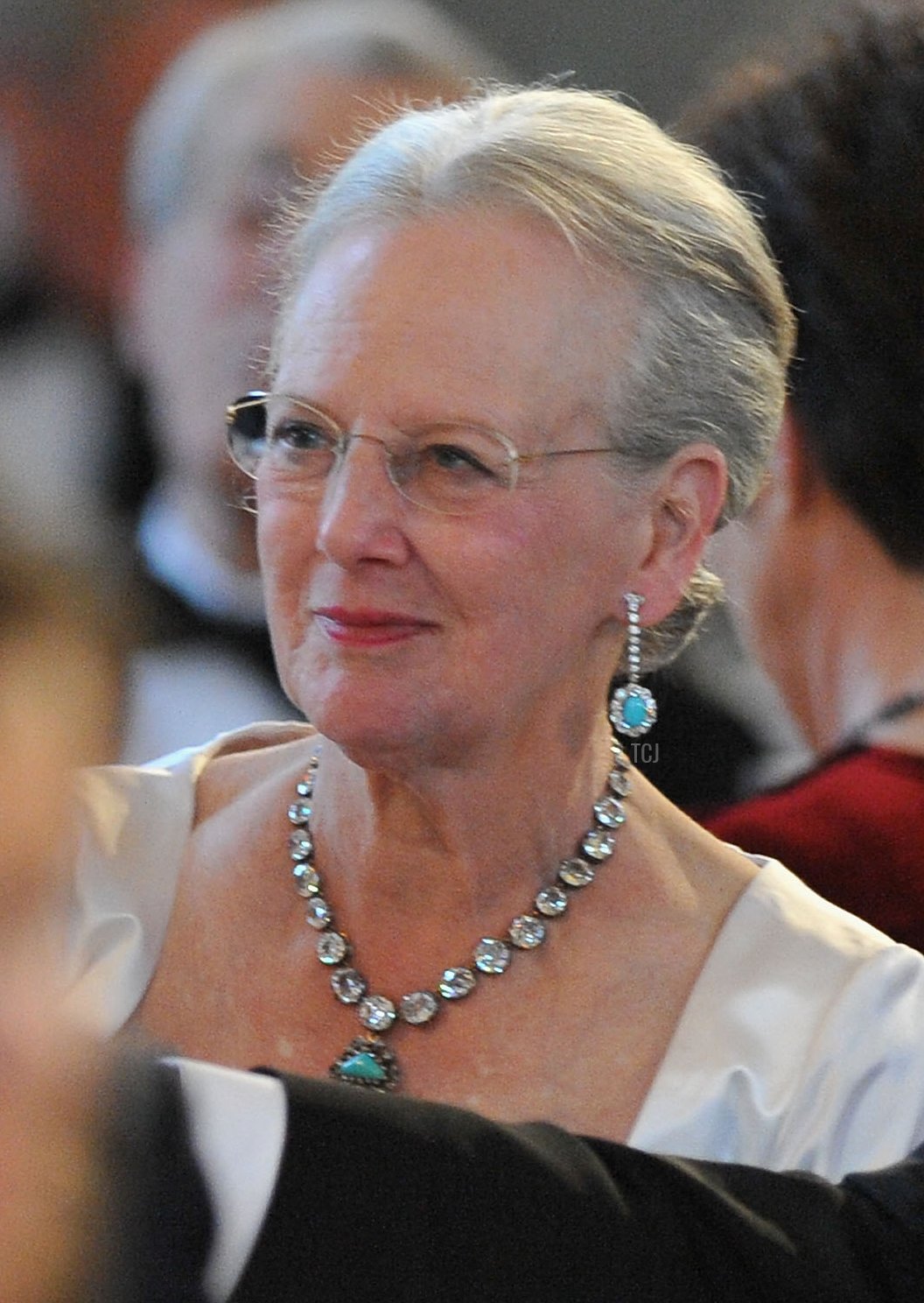 La Regina Margrethe II di Danimarca partecipa alla cena di gala pre-matrimonio per Crown Princess Victoria di Svezia e Daniel Westling all'Eric Ericson Hall il 18 giugno 2010 a Stoccolma, Svezia