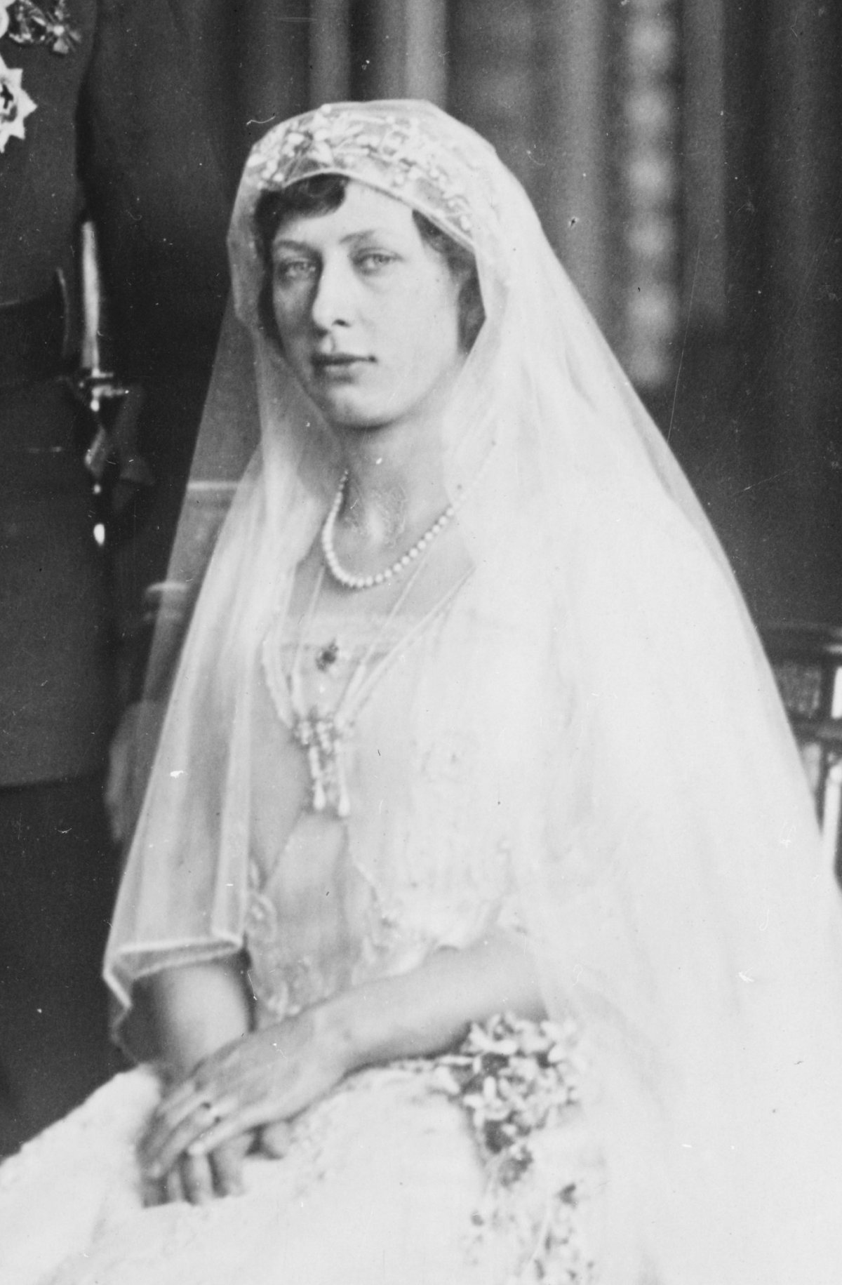 Principessa Mary e Visconte Lascelles nel giorno del loro matrimonio, 28 Feb 1922