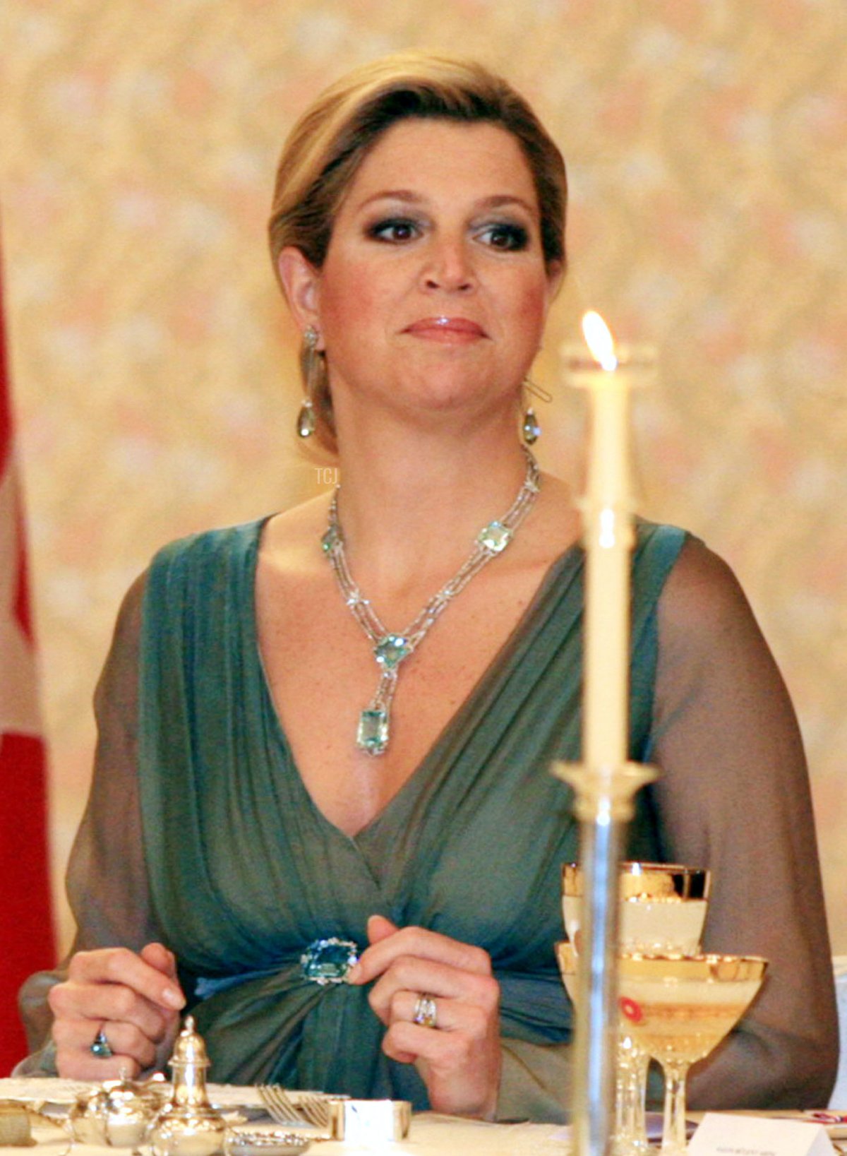 La principessa Massima dei Paesi Bassi partecipa alla cena del presidente Ahmet Necdet Sezer e della first lady Semra Sezer al Palazzo Cankaya ad Ankara il 27 febbraio 2007, in Turchia