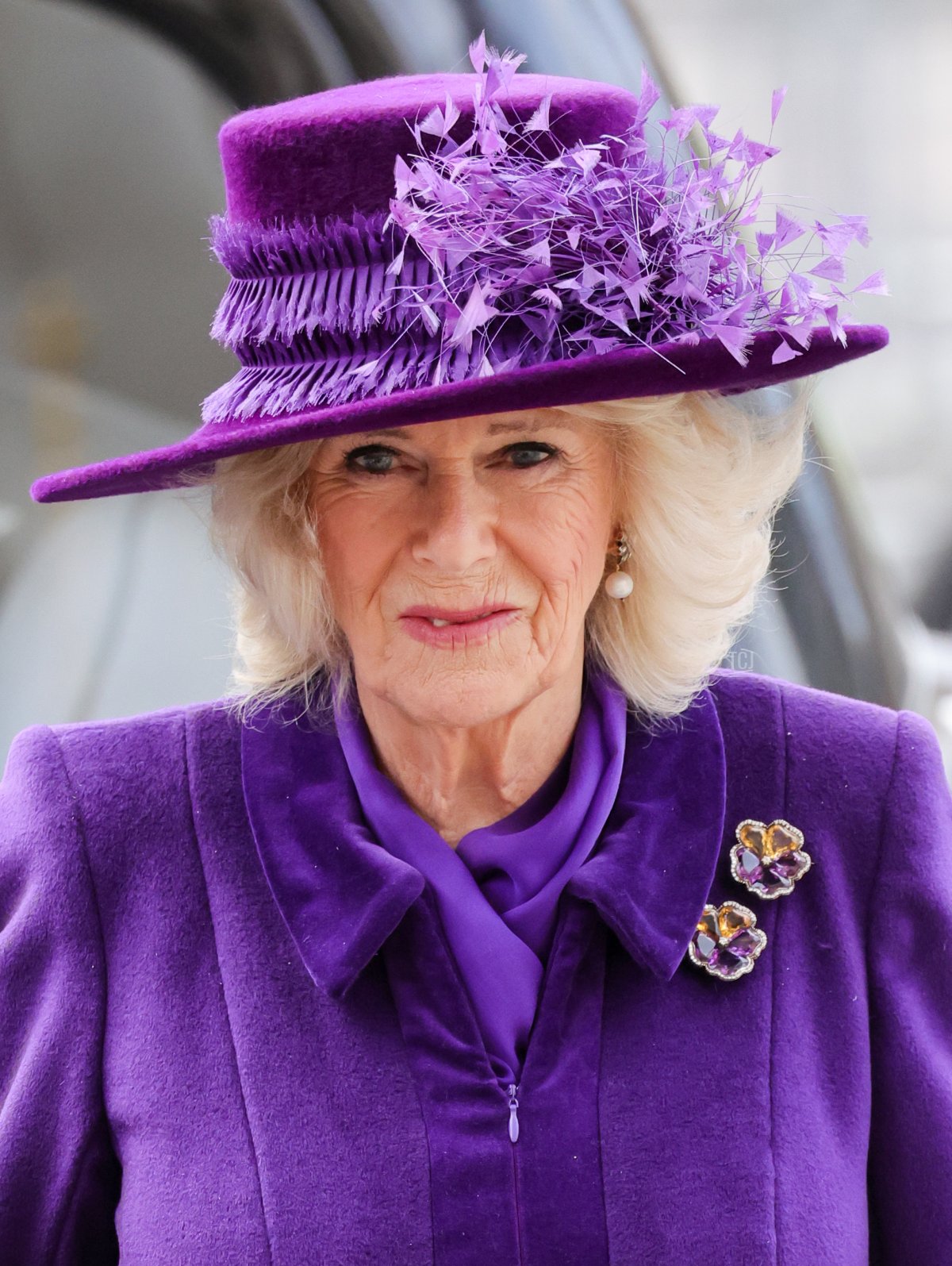 La Duchessa di Cornovaglia, Camilla, arriva all'Abbazia di Westminster per il Servizio della Giornata del Commonwealth il 14 marzo 2022 a Londra, Inghilterra