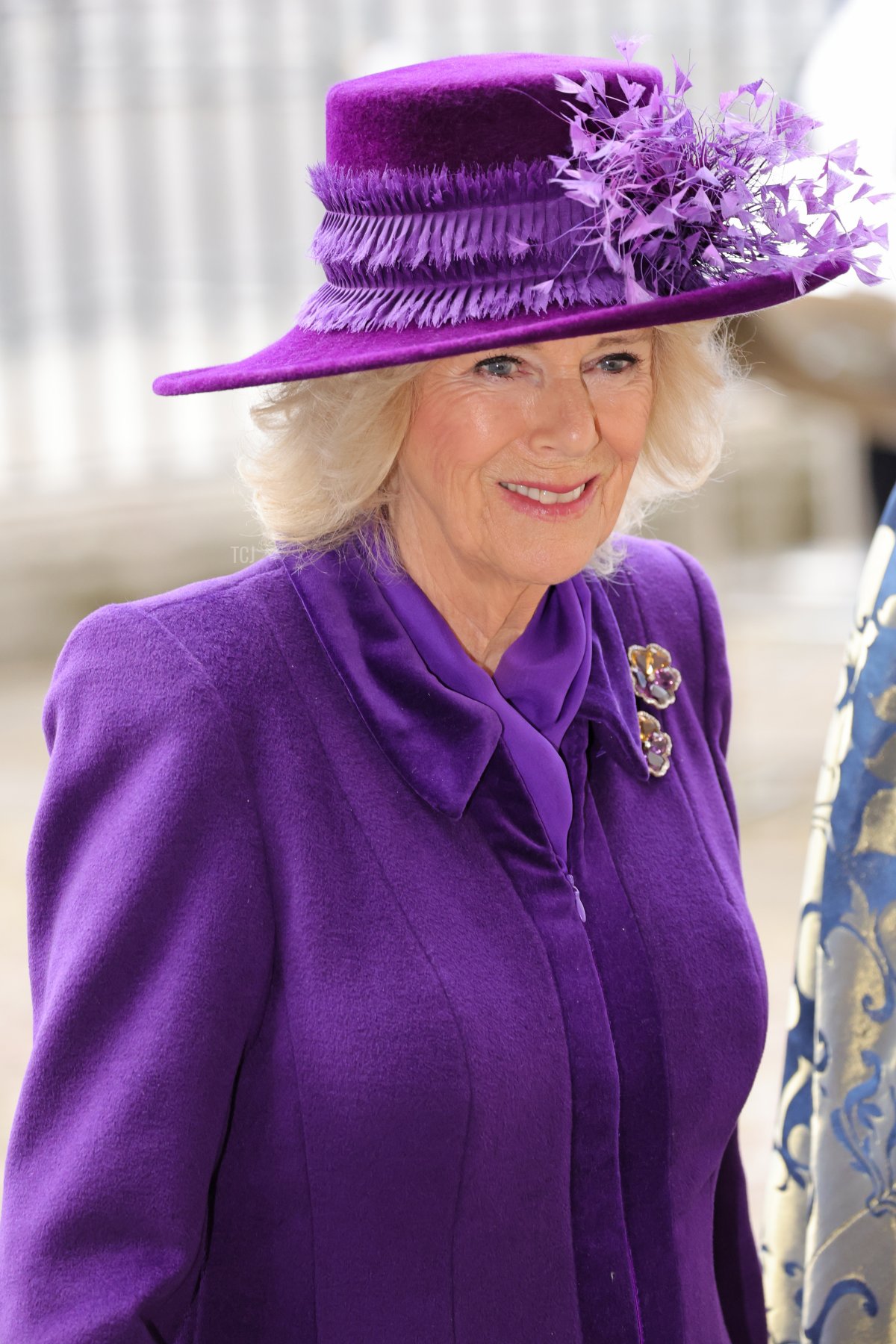 La Duchessa di Cornovaglia, Camilla, arriva all'Abbazia di Westminster per il Servizio della Giornata del Commonwealth il 14 marzo 2022 a Londra, Inghilterra