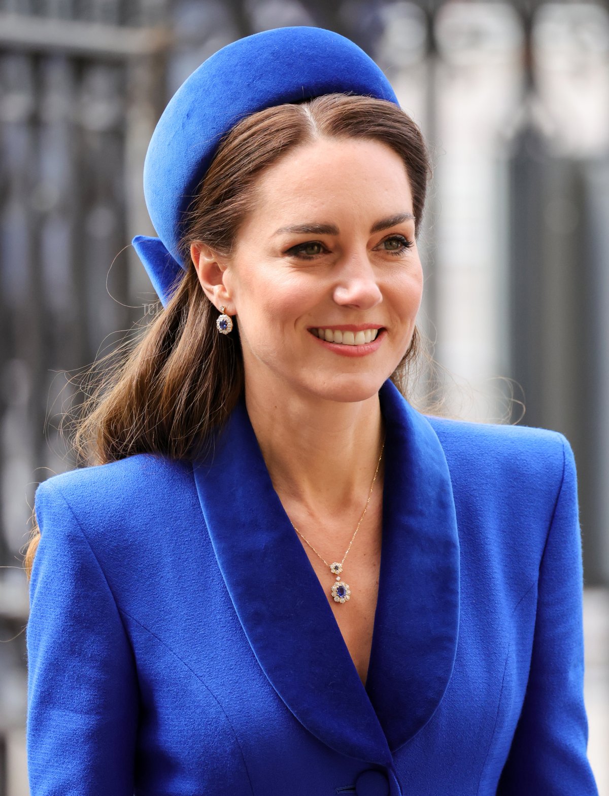 La Duchessa di Cambridge, Catherine, arriva all'Abbazia di Westminster per il Servizio della Giornata del Commonwealth il 14 marzo 2022 a Londra, Inghilterra