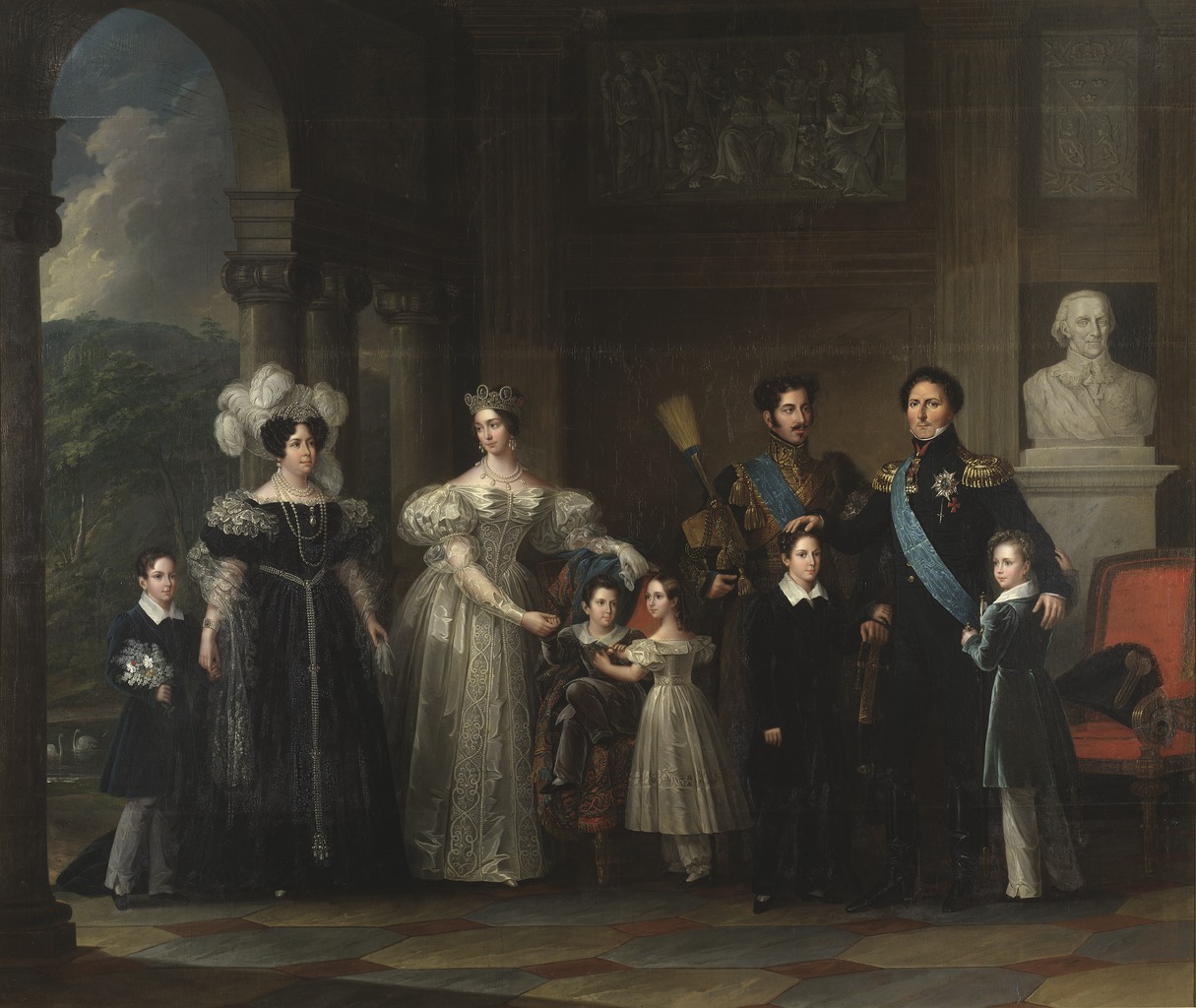 La Famiglia Bernadotte di Fredric Westin, 1837 (Galleria Nazionale di Ritratti di Svezia)