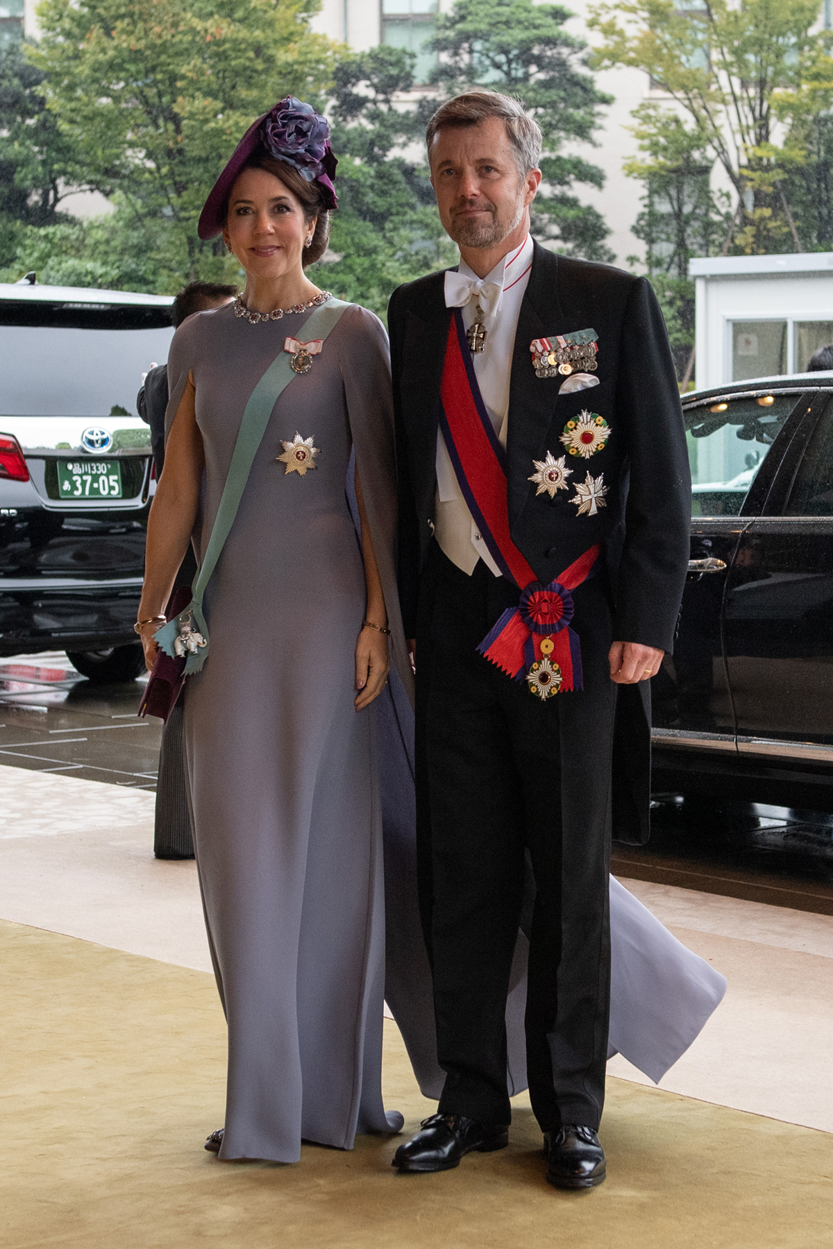 Il Principe Ereditario e la Principessa Ereditare di Danimarca partecipano alla cerimonia di incoronazione dell'Imperatore Naruhito del Giappone a Tokyo il 22 ottobre 2019 (Carl Court/Getty Images)