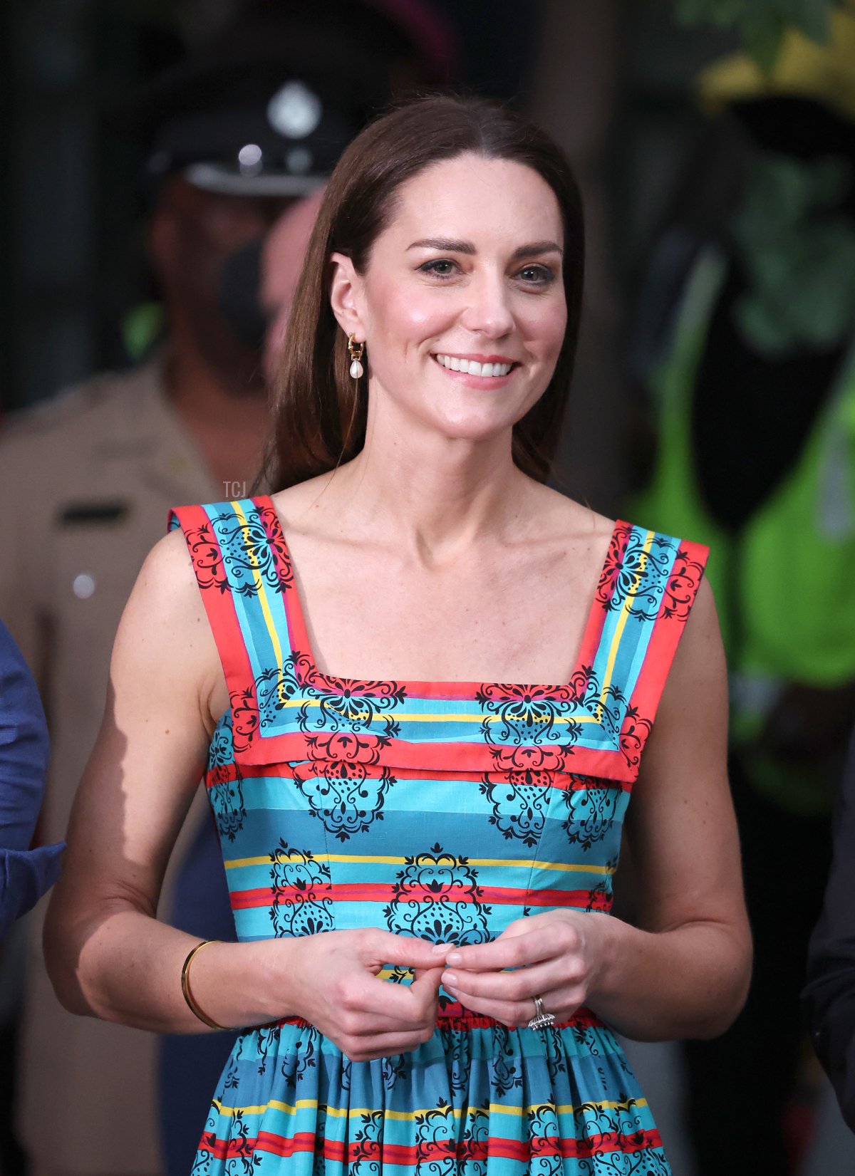 Catherine, Duchessa di Cambridge visita Trench Town nel quarto giorno del Giubileo di Platino del Royal Tour dei Caraibi il 22 marzo 2022 a Kingston, Giamaica