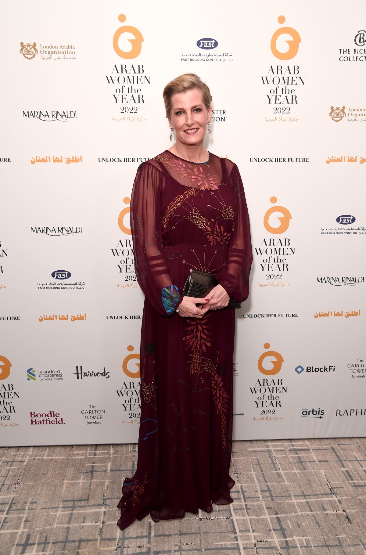 Sophie, contessa di Wessex partecipa agli Arab Women of Year Awards organizzati da The Bicester Collection, in collaborazione con London Arabia come parte della campagna Unlock Her Future al Jumeirah Carlton Tower Hotel il 23 marzo 2022 a Londra, Inghilterra