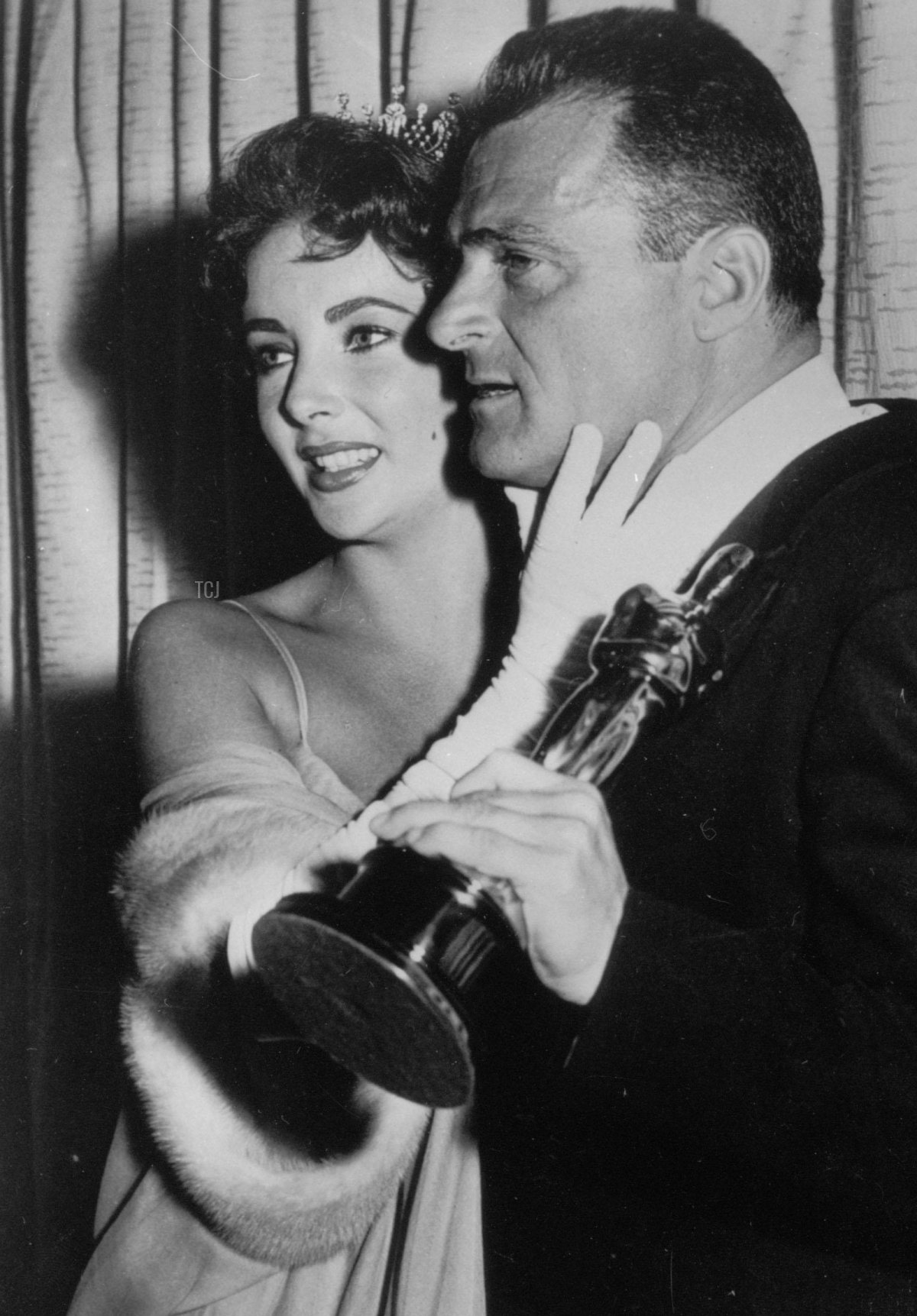 Elizabeth Taylor e il marito Michael Todd, Oscars 1957