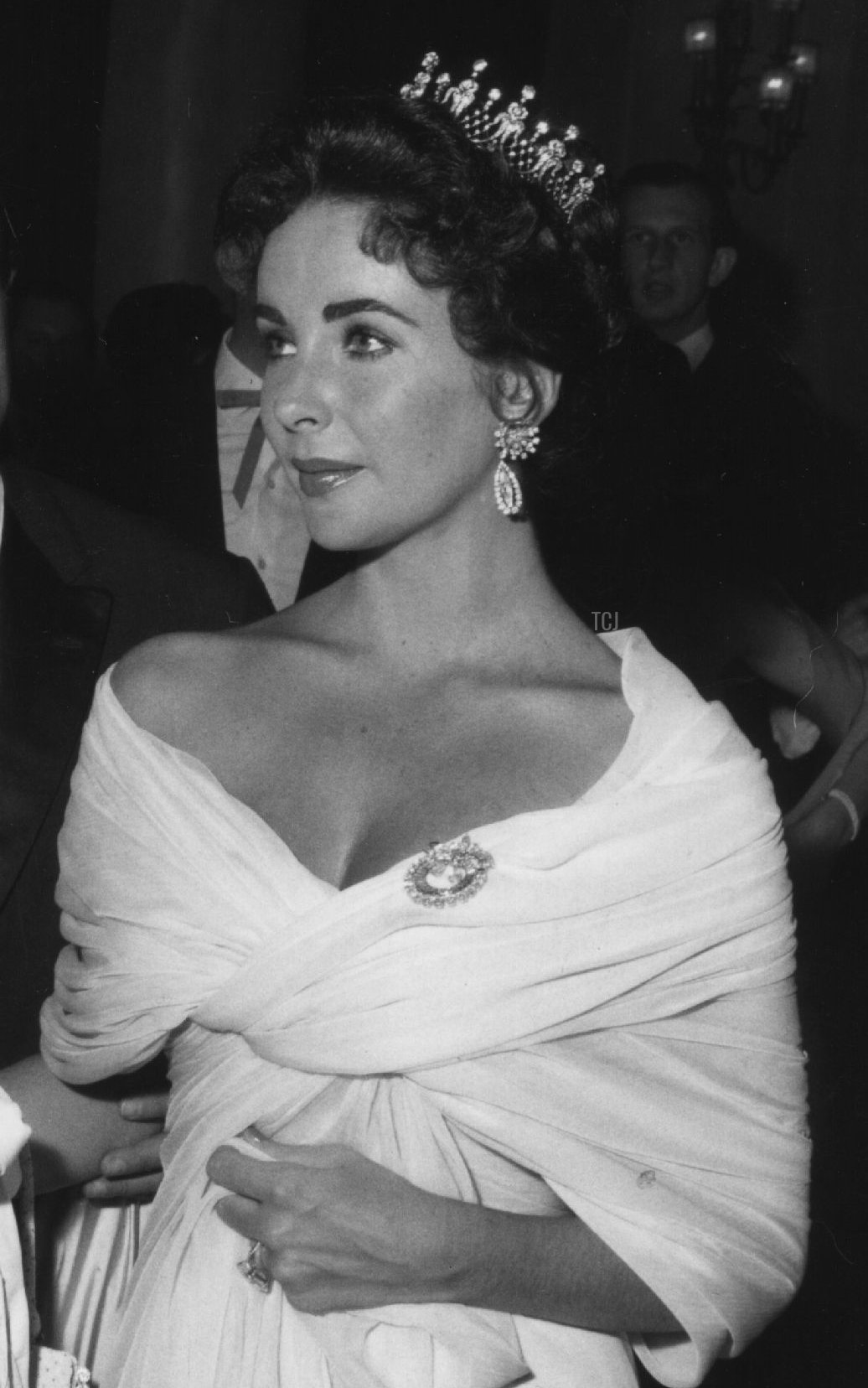 L'attrice americana Elizabeth Taylor con il marito, il produttore Mike Todd al Festival di Cannes