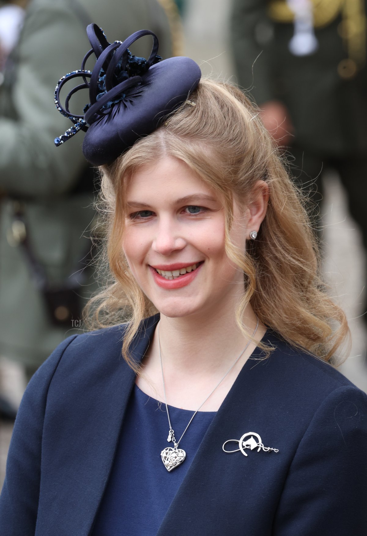 Lady Louise Windsor lascia il servizio commemorativo per il Duca di Edimburgo all'Abbazia di Westminster il 29 marzo 2022 a Londra, Inghilterra