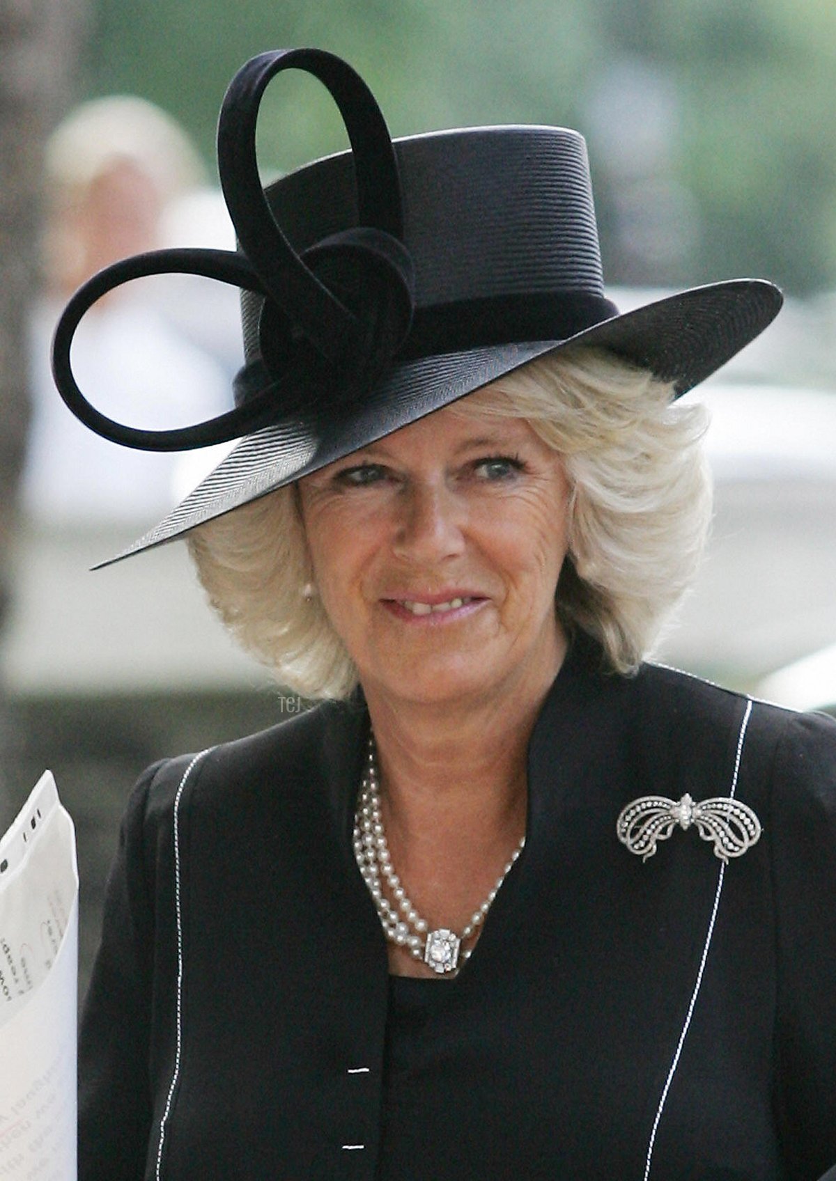 Camilla, Duchessa di Cornovaglia, arriva alla Chiesa di St Paul a Knightsbridge, Londra, l'11 settembre 2006, per un servizio commemorativo per suo padre, il Maggiore Bruce Shand