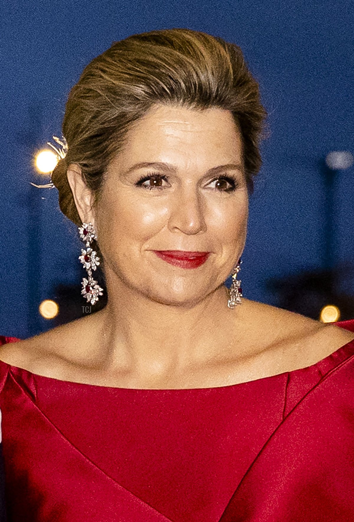 King Willem-Alexander and Queen Maxima of the Netherlands attend a performance in the Muziekgebouw aan het IJ, on the last day of the state visit by the President of India