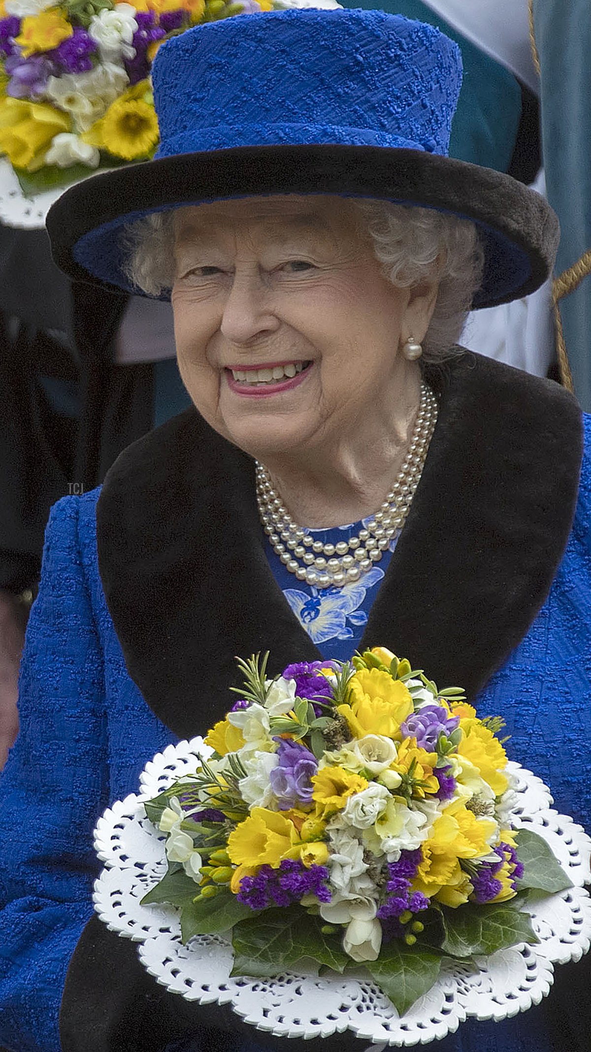 La Regina Elisabetta II partecipa al Servizio Reale di Maundy nella Cappella di San Giorgio a Windsor, a ovest di Londra, il 29 marzo 2018