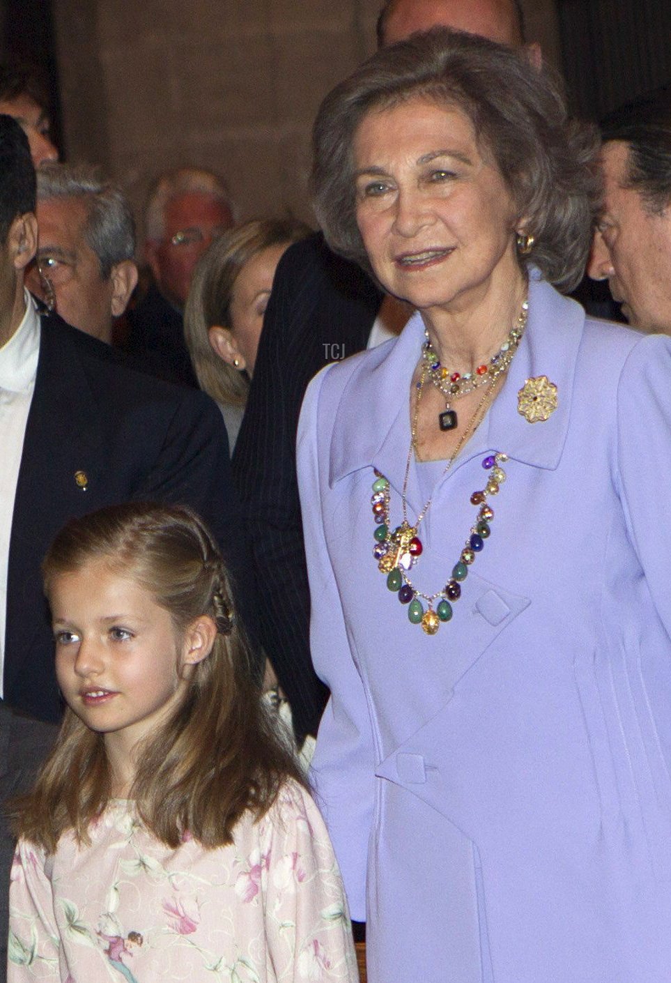 Il Re Juan Carlos di Spagna, la Principessa Leonor di Spagna e la Regina Sofia di Spagna partecipano alla Messa di Pasqua alla Cattedrale di Palma di Maiorca il 20 aprile 2014