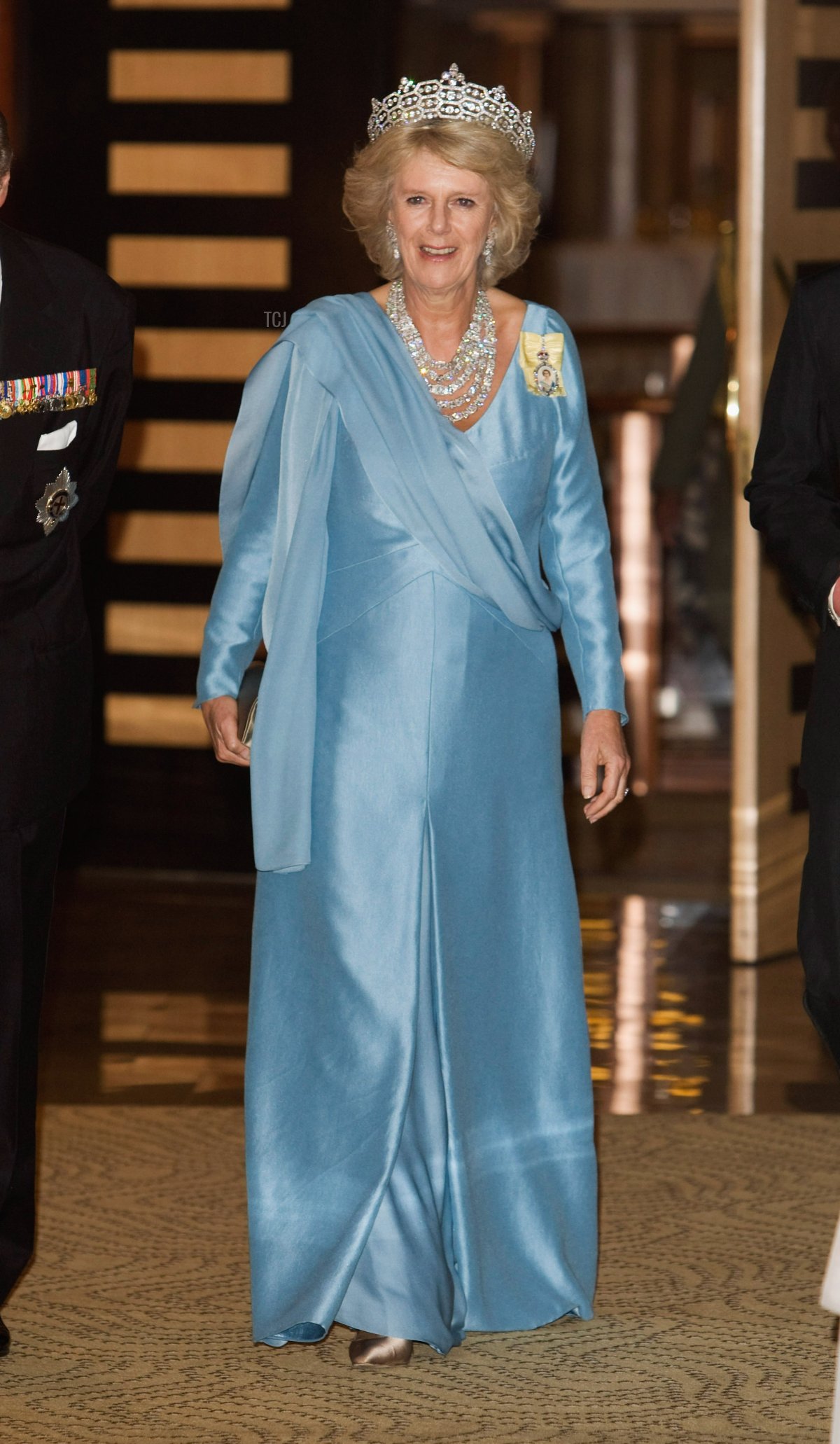 Camilla, Duchessa di Cornovaglia, arriva all'Hotel Serena per il Banchetto della Regina per i Capi di Governo del Commonwealth il 23 novembre 2007 a Kampala, Uganda