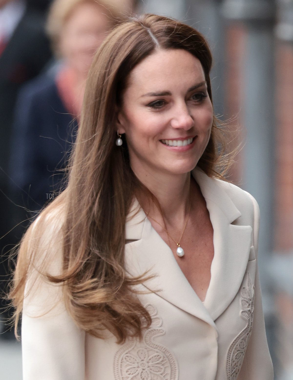 Catherine, Duchess of Cambridge arriva alla sede dell'RCM e dell'RCOG il 27 aprile 2022 a Londra, Inghilterra