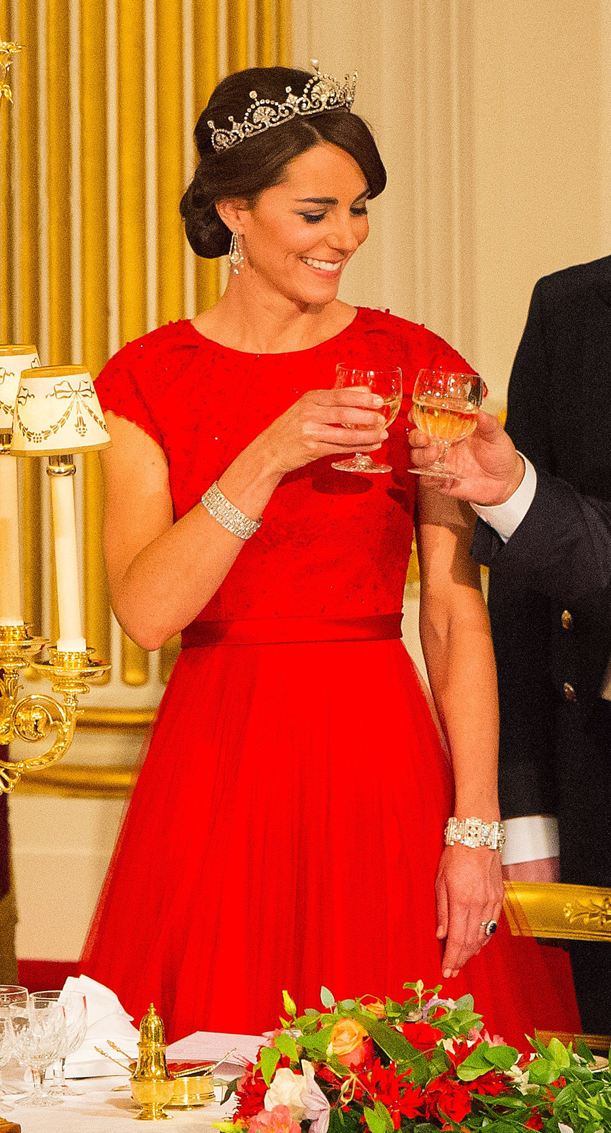 La Duchessa di Cambridge partecipa a un banchetto di stato a Buckingham Palace per il Presidente in visita della Cina il 20 ottobre 2015 (Dominic Lipinski - WPA Pool /Getty Images)