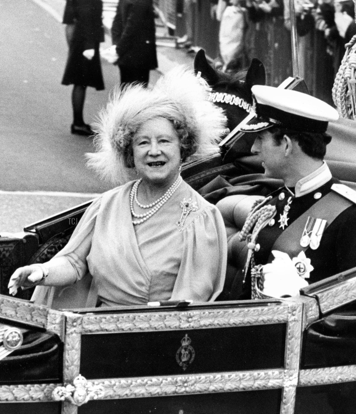 La Regina Madre e il Principe Carlo, Londra, 1980