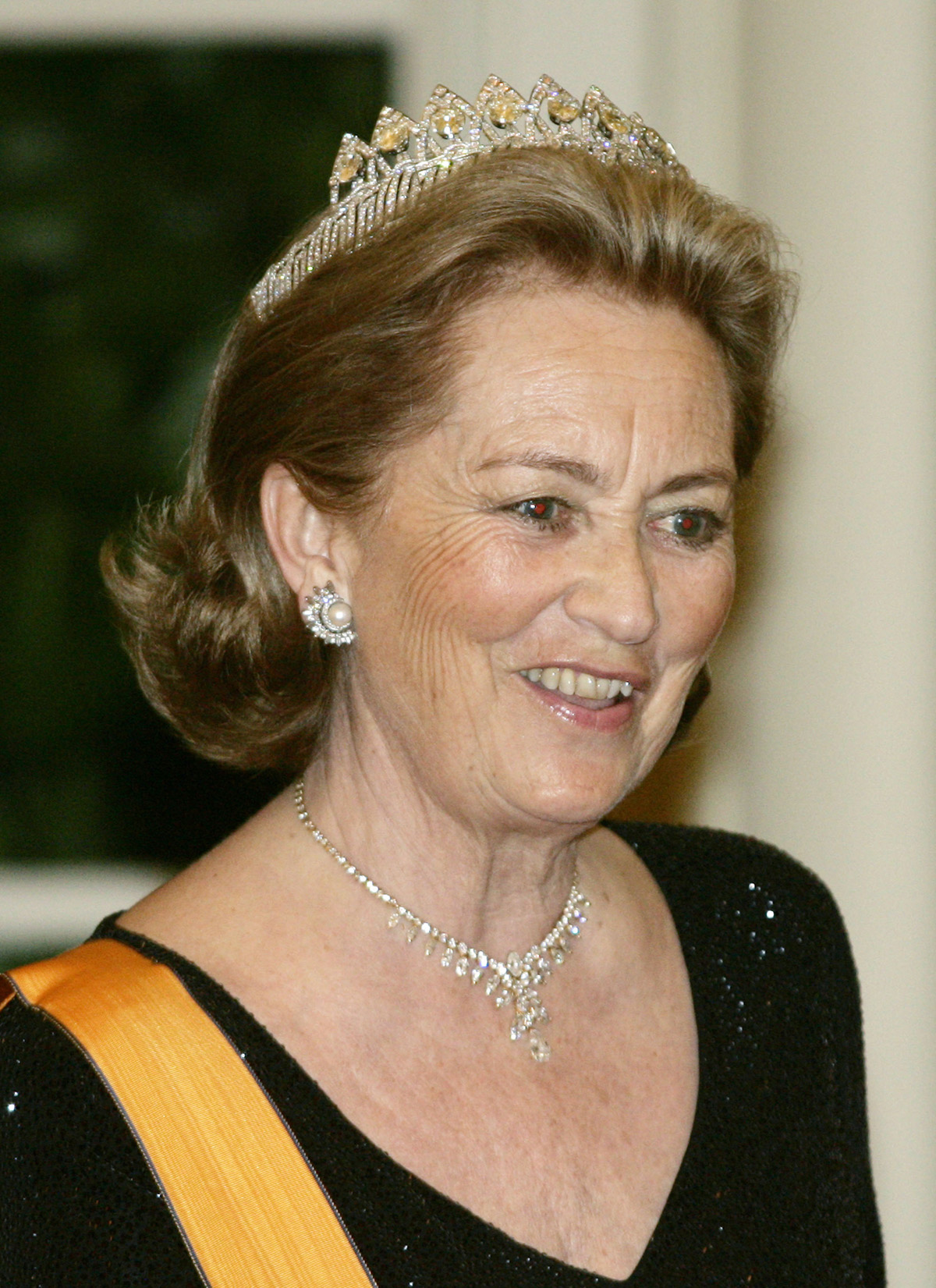 La Regina Paola del Belgio partecipa a un banchetto di gala a Laeken per il Granduca e la Granduchessa di Lussemburgo in visita il 20 marzo 2007 (Mark Renders/Getty Images)