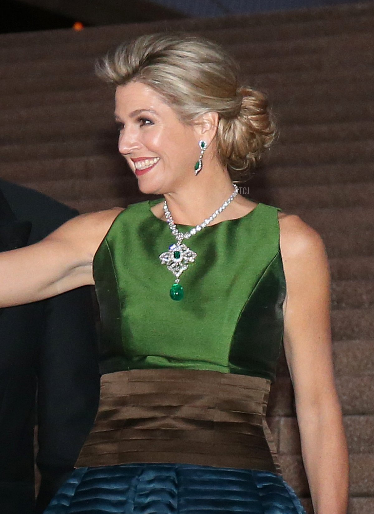 La Regina Maxima dei Paesi Bassi posa per una fotografia all'arrivo per un concerto all'Opera di Sydney, il 2 novembre 2016