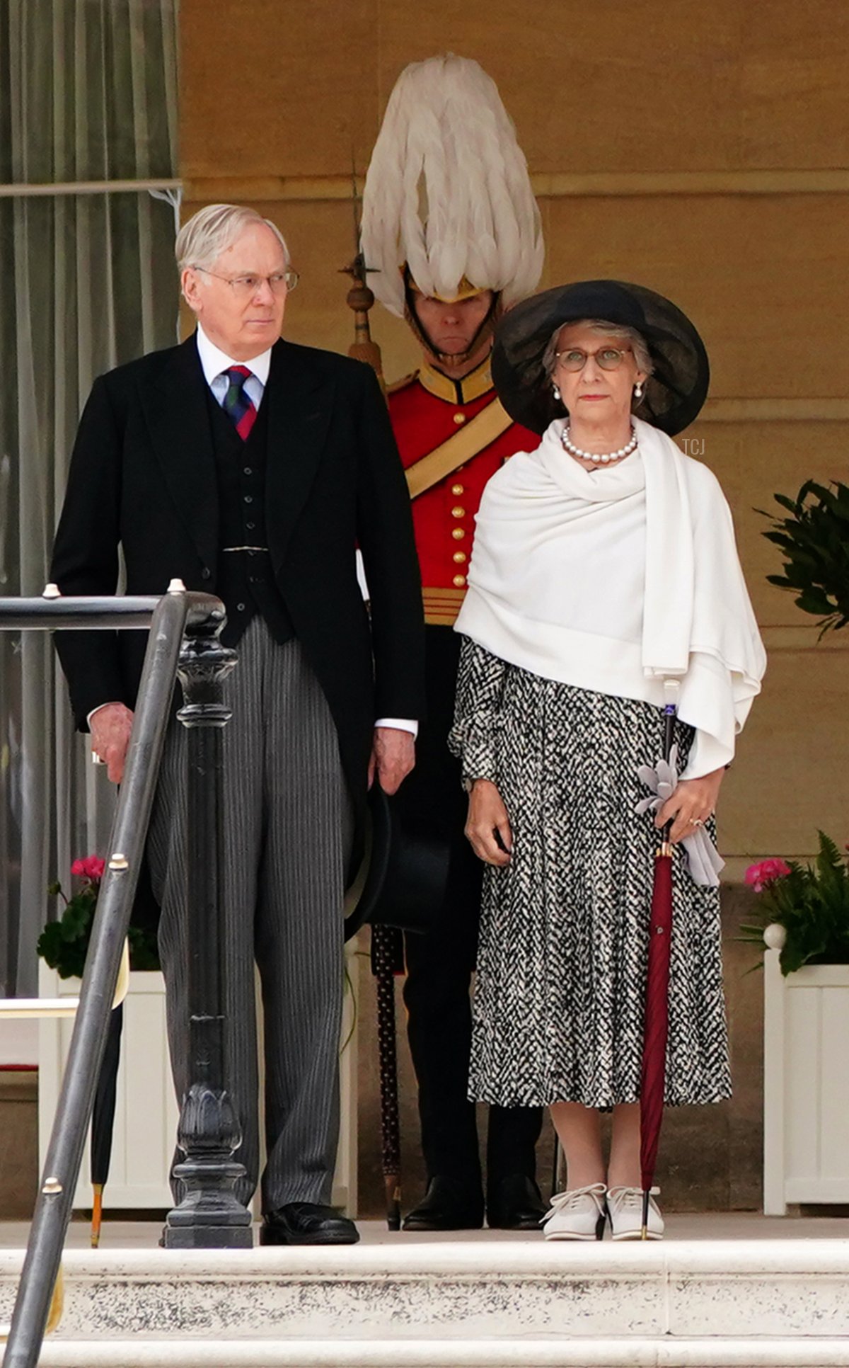 The Duke and Duchess of Gloucester attend a Royal Garden Party at Buckingham Palace on May 25, 2022 in London, England