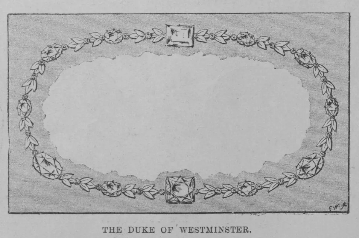 Una collana di gioielli del Duca di Westminster, 1893