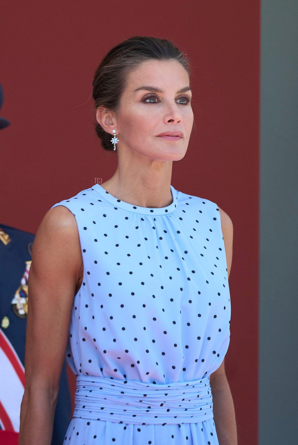 Queen Letizia of Spain attends Armed Forces Day on May 28, 2022 in Huesca, Spain