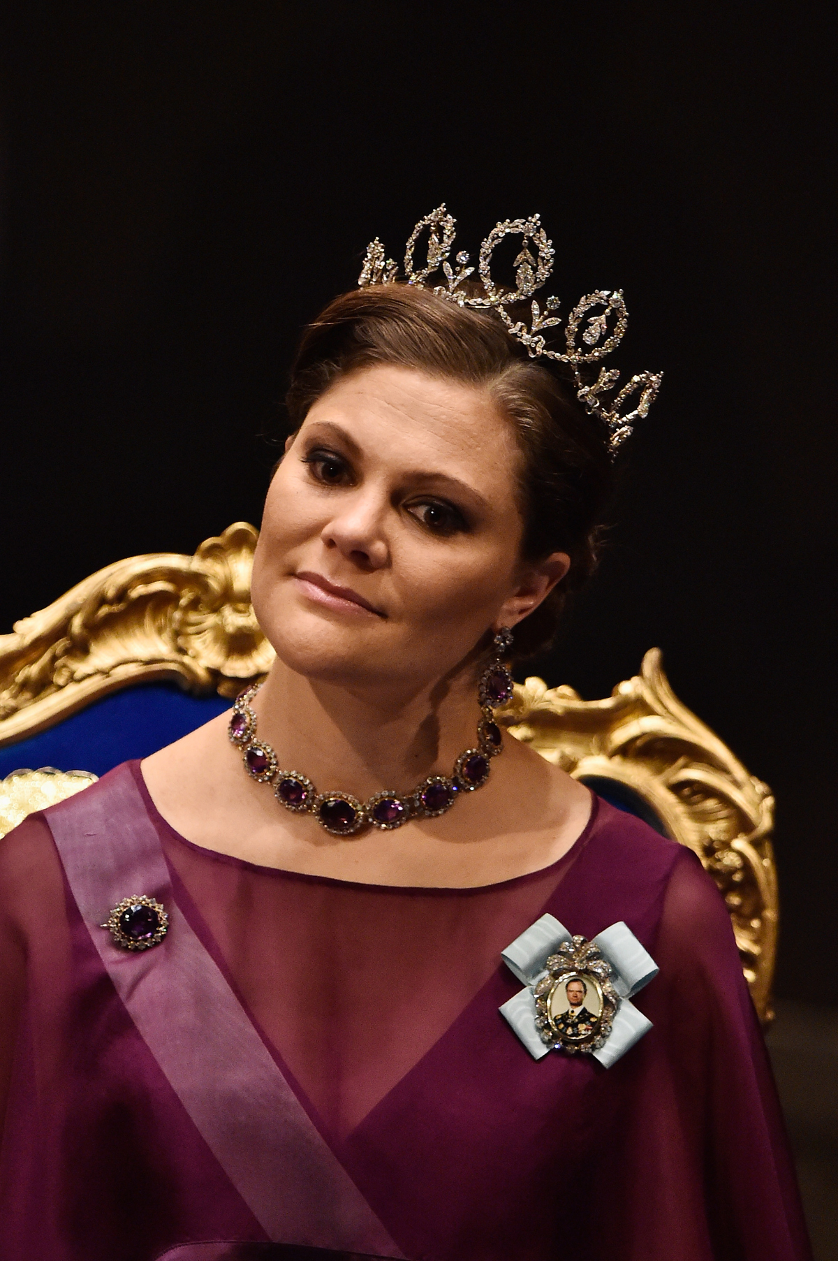 La Principessa Ereditaria Victoria di Svezia partecipa alla cerimonia del Premio Nobel a Stoccolma il 10 dicembre 2015 (Pascal Le Segretain/Getty Images)