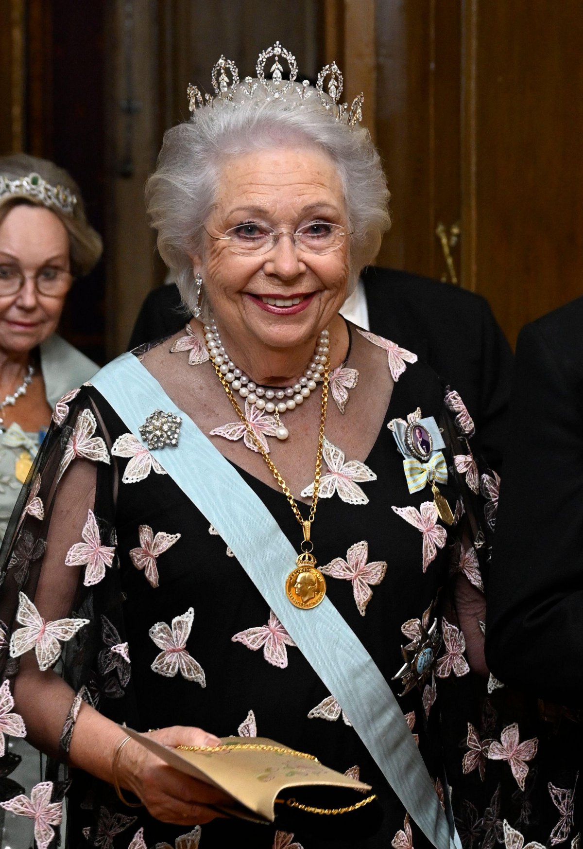 La Principessa Cristina partecipa al banchetto del Giubileo d'Oro del Re Carl XVI Gustaf di Svezia presso il Palazzo Reale di Stoccolma il 15 settembre 2023 (Fredrik Sandberg/TT News Agency/Alamy)