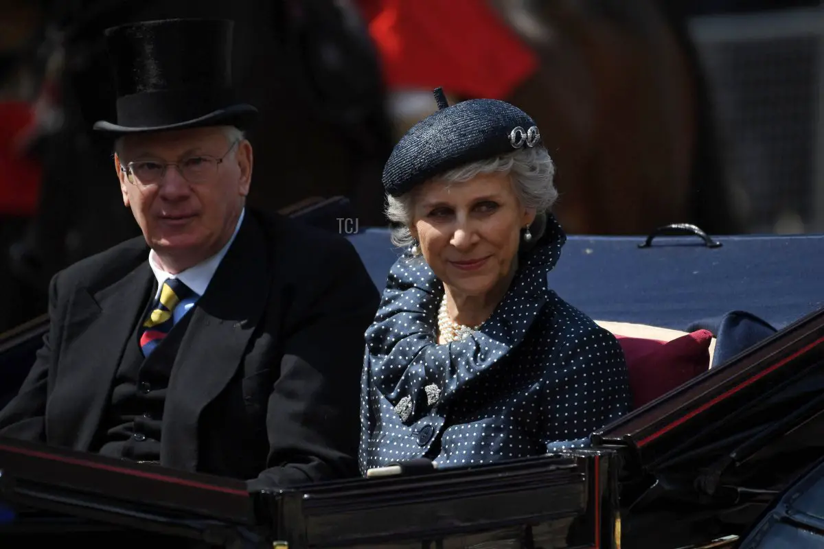 Il principe Richard, duca di Gloucester e Birgitte, duchessa di Gloucester durante la parata Trooping the Colour