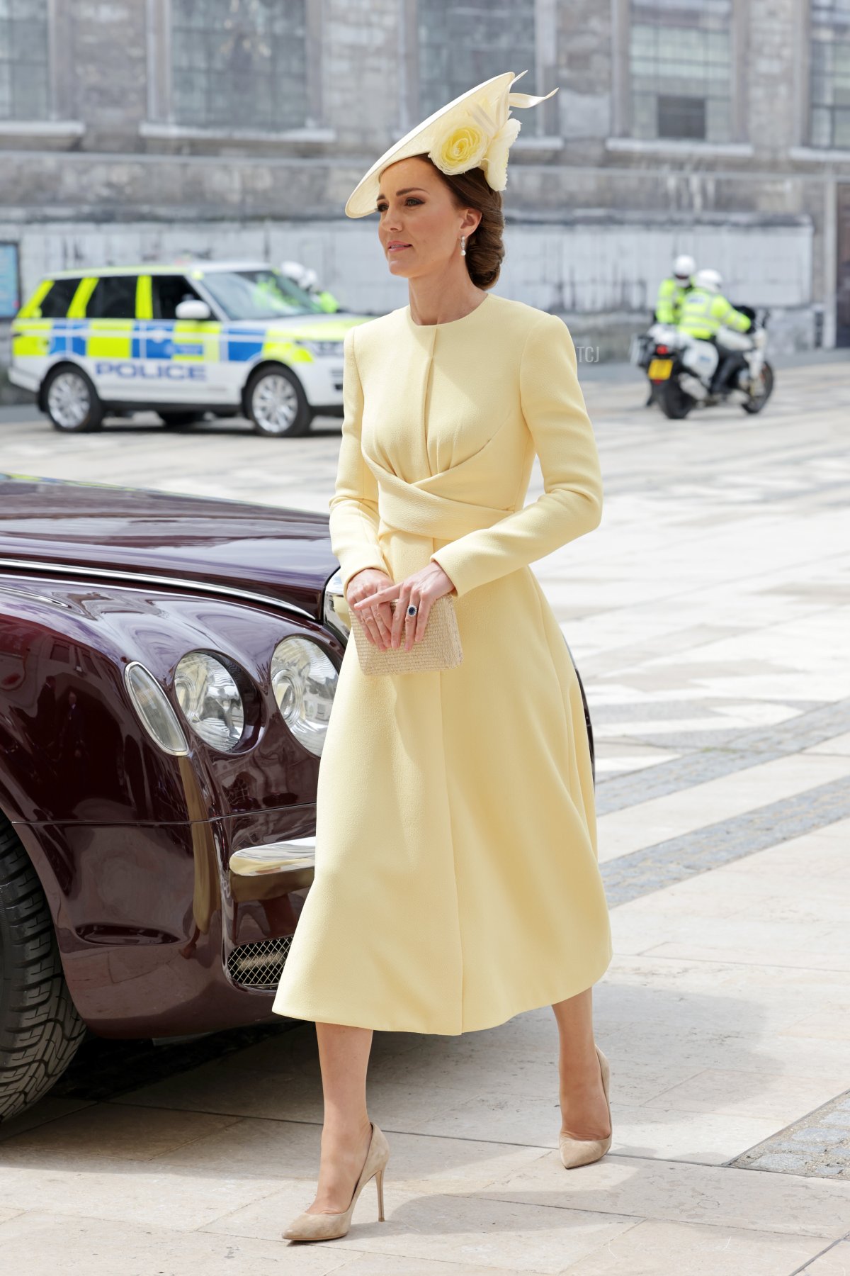 Catherine, Duchessa di Cambridge, arriva per la reception del Lord Mayor per il Servizio Nazionale di Ringraziamento al Guildhall il 03 Giugno 2022 a Londra, Inghilterra