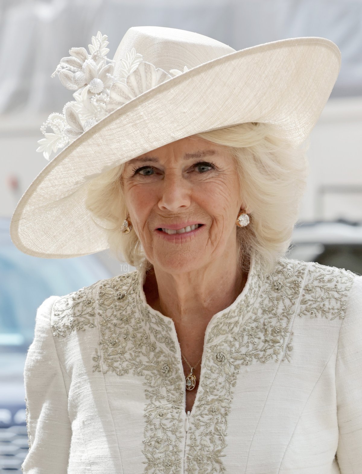 Camilla, Duchessa di Cornovaglia, arriva per la reception del Lord Mayor per il Servizio Nazionale di Ringraziamento al Guildhall il 03 Giugno 2022 a Londra, Inghilterra