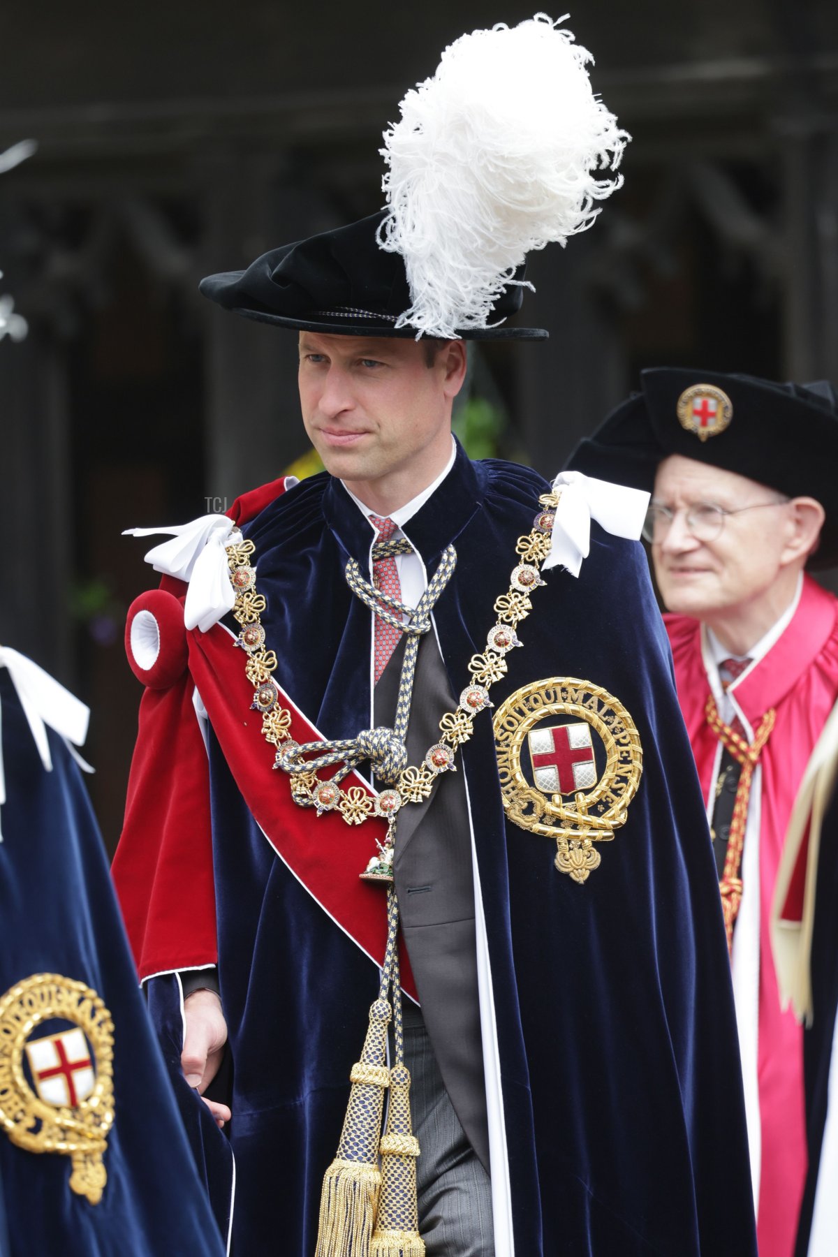 Il Principe William, Duca di Cambridge partecipa al servizio dell'Ordine Della Giarrettiera presso la Cappella di San Giorgio il 13 Giugno 2022 a Windsor, Inghilterra