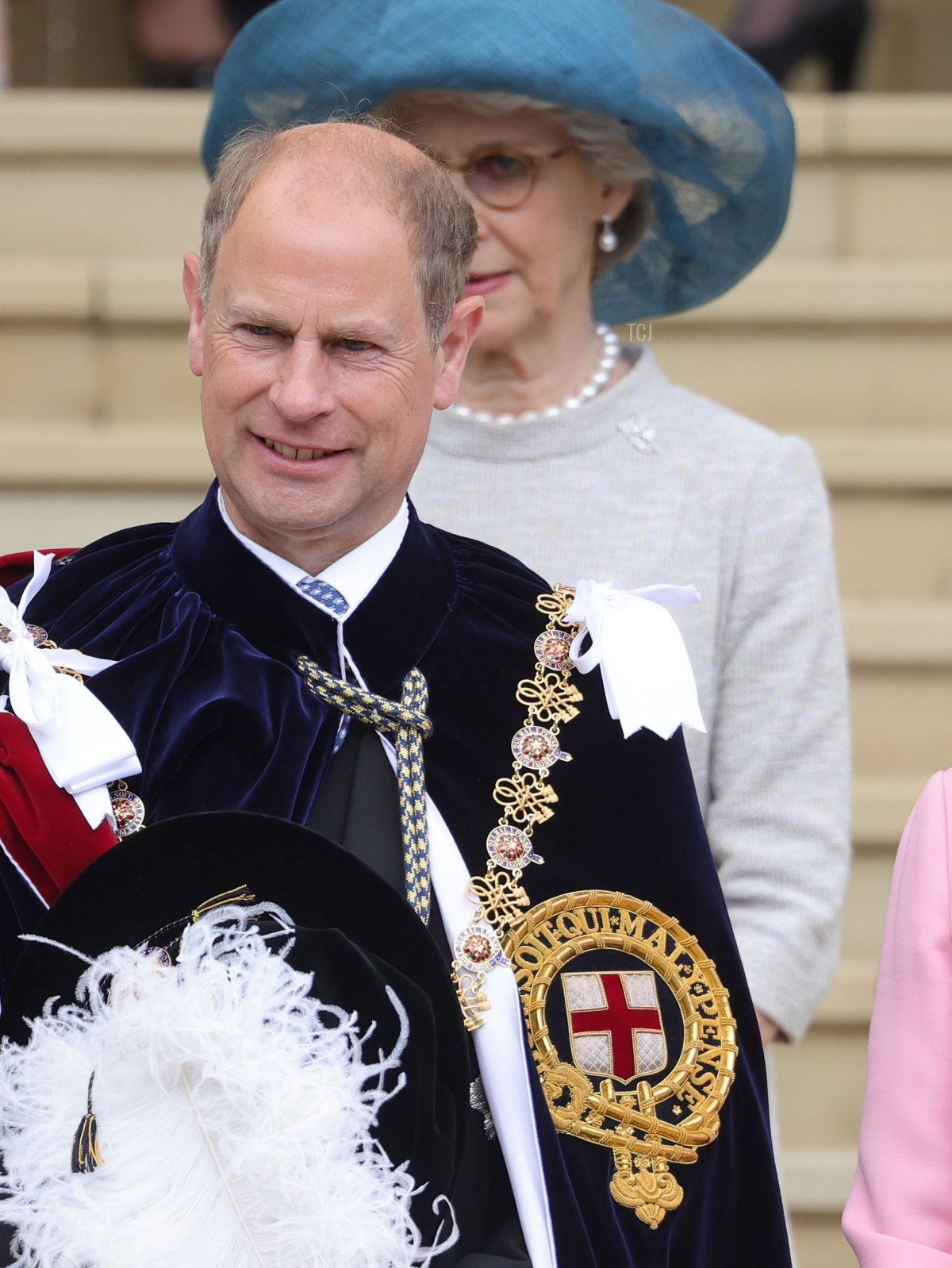 Il Conte di Wessex e la Duchessa di Gloucester partecipano al servizio dell'Ordine Della Giarrettiera presso la Cappella di San Giorgio il 13 Giugno 2022 a Windsor, Inghilterra