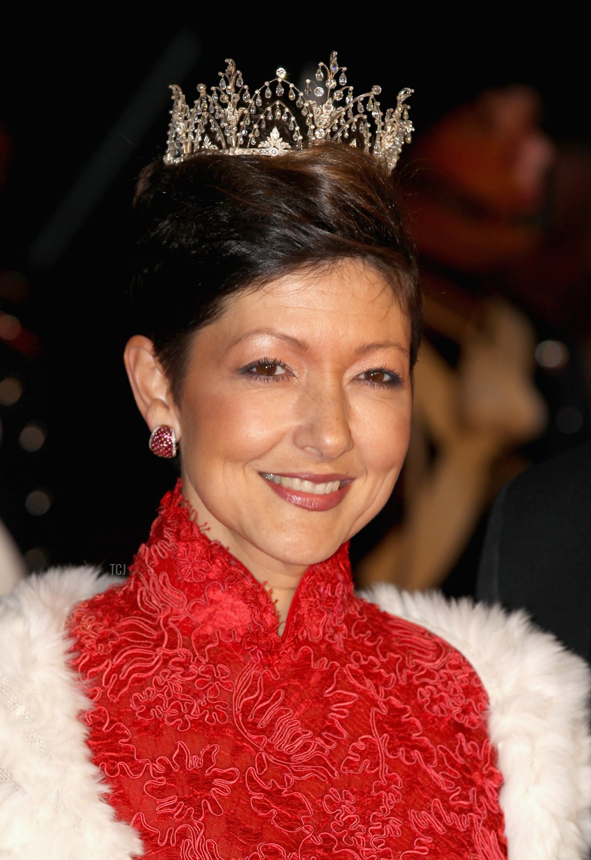 La contessa Alexandra di Frederiksborg arriva per una performance di gala al DR Concert Hall per celebrare i 40 anni di regno della regina Margrethe II di Danimarca presso il municipio il 14 gennaio 2012 a Copenaghen, Danimarca