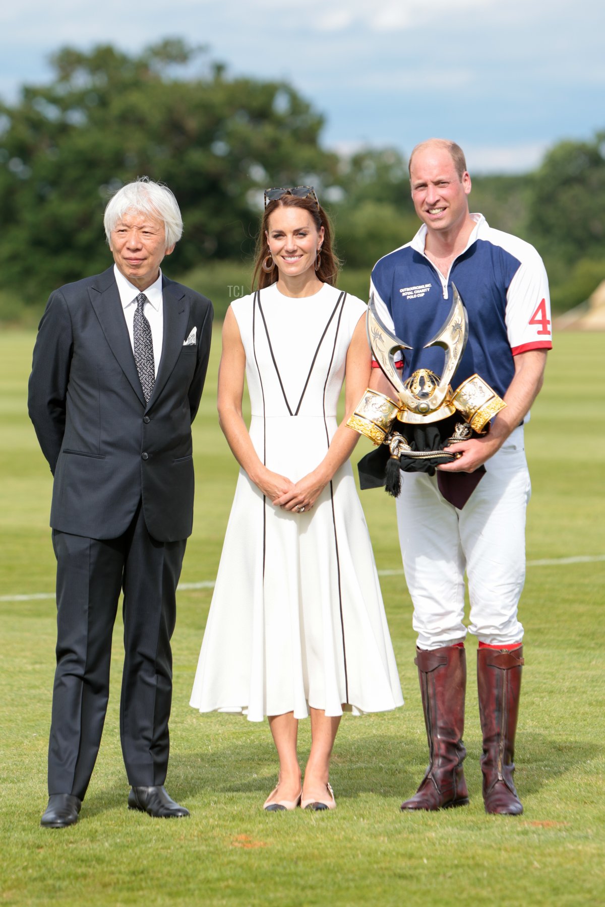 Il Duca e la Duchessa di Cambridge partecipano alla presentazione del Royal Charity Polo Cup 2022 al Guards Polo Club il 6 luglio 2022 a Egham, Inghilterra