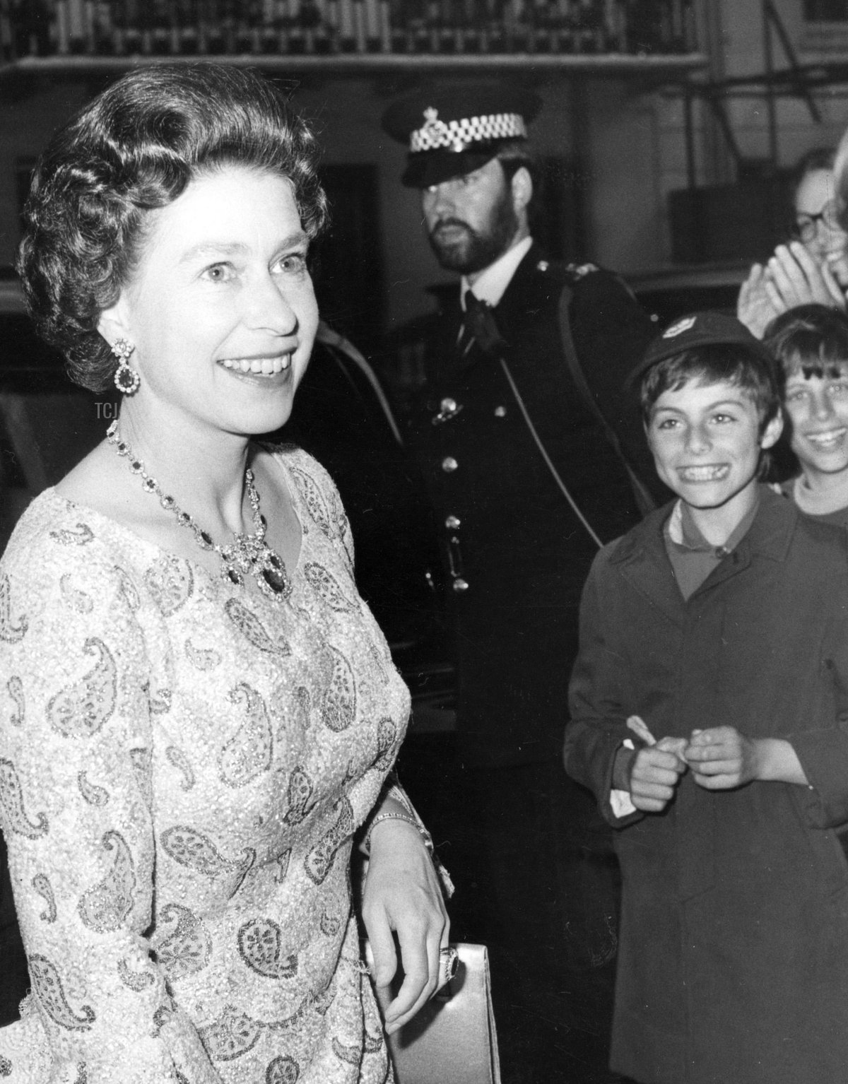 La Regina arriva per cena presso la residenza del Commissario Maggiore canadese, 1973