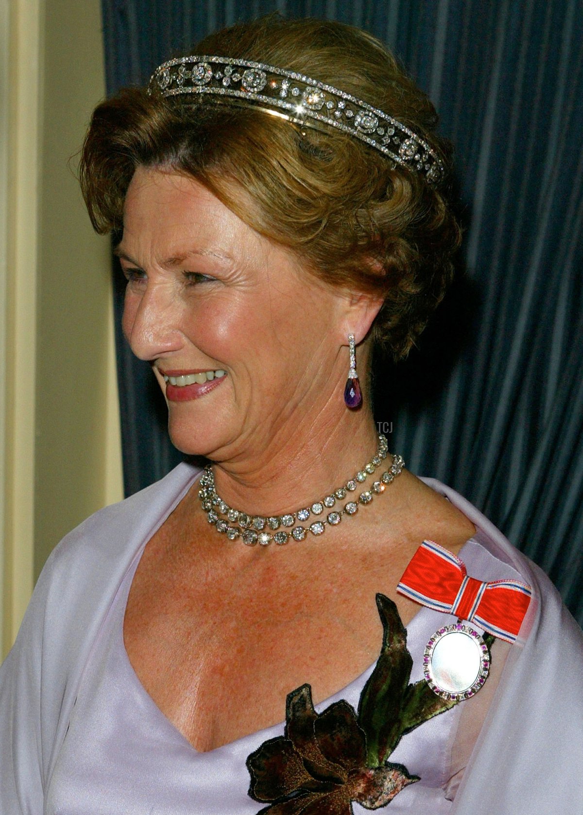 La Regina Sonja di Norvegia partecipa alla Cena di Gala Annuale della American-Scandinavian Foundation il 15 ottobre 2002 a New York City