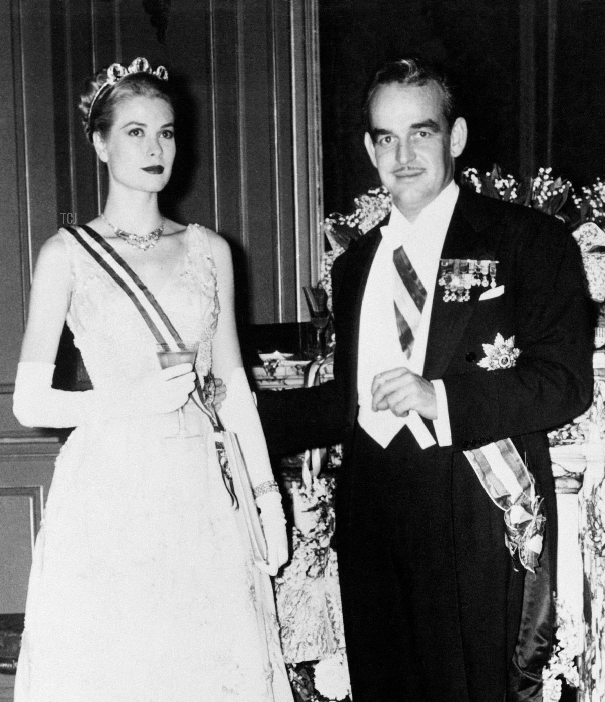 GRACE KELLY con il marito principe Ranieri di Monaco, 1956