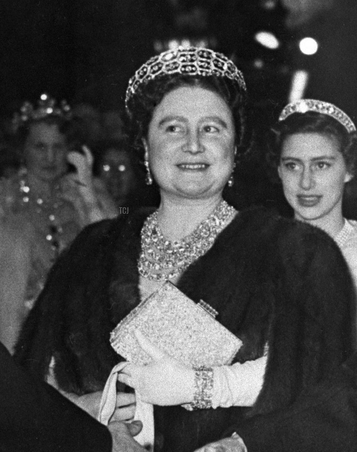 Regina Elisabetta e Principessa Margaret durante la visita di stato olandese, 1950