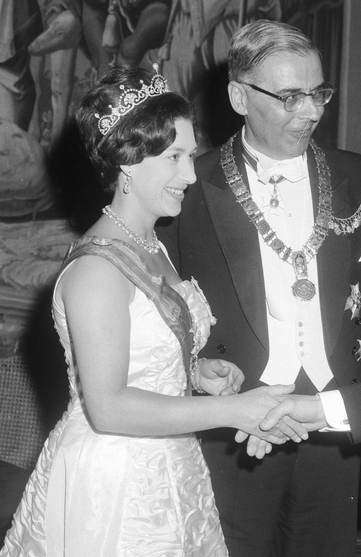 La Principessa Margaret e Lord Snowdon partecipano a una ricezione al Rijksmuseum di Amsterdam, maggio 1965