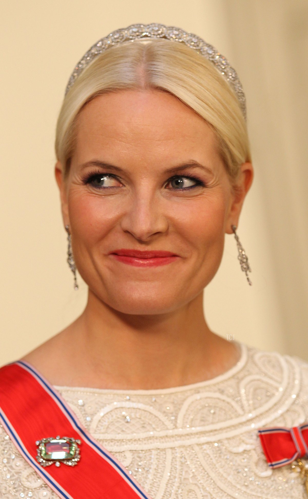 La Principessa Ereditaria Mette-Marit di Norvegia partecipa a una cena di gala per celebrare i 40 anni della regina Margrethe II di Danimarca presso la Cappella del Palazzo di Christiansborg, il 15 gennaio 2012 a Copenaghen, Danimarca