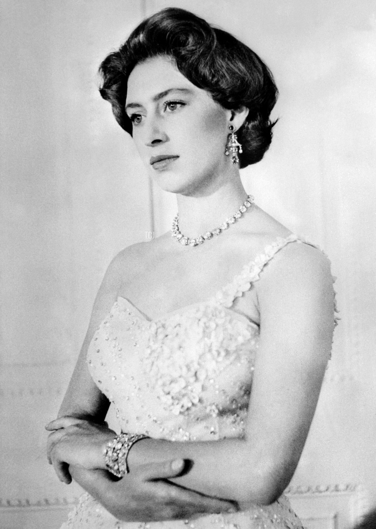 Immagine del 1956 della Principessa britannica Margaret, sorella della Regina Elisabetta, nel giorno del suo 26° compleanno