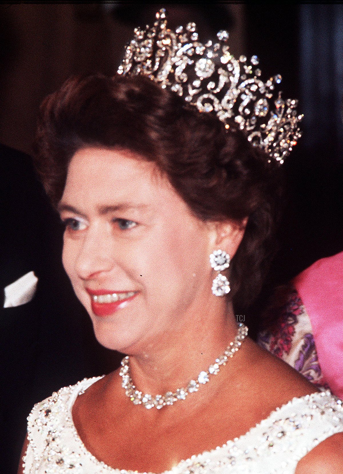 La Principessa Margaret all'Opera Royal, Covent Garden, dove partecipò a una performance gala del Giubileo d'argento dell'opera e del balletto, maggio 1977